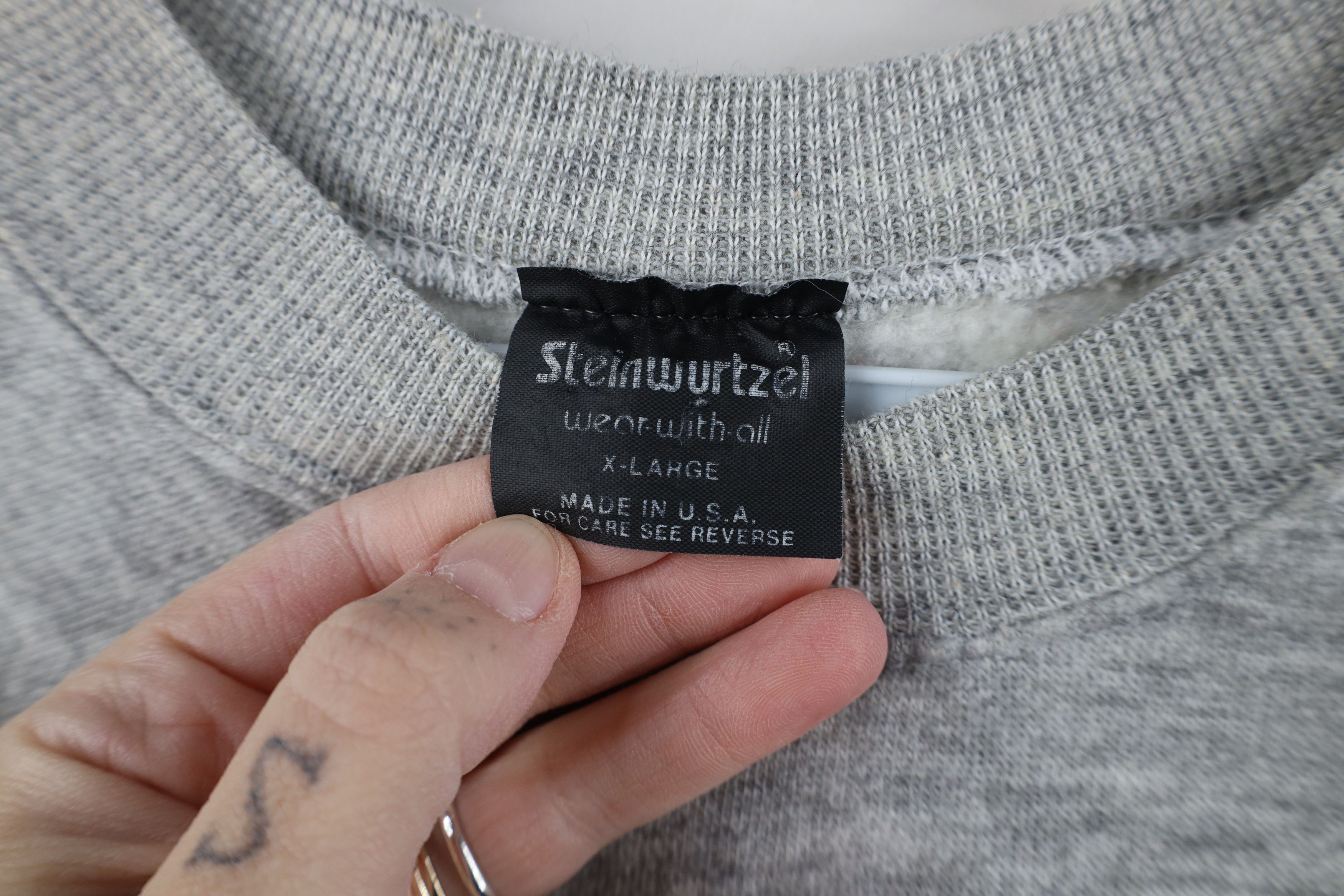 Vintage Vintage 70s Streetwear Crewneck Sweatshirt Heather Gray USA Size US XL / EU 56 / 4 - 8 Thumbnail
