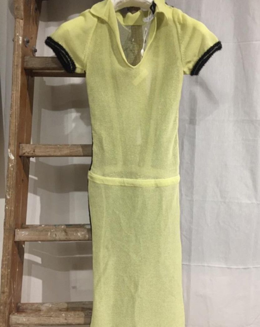 image of Roberto Cavalli Cavalli Mesh Dress in Yellow, Women's (Size XS)