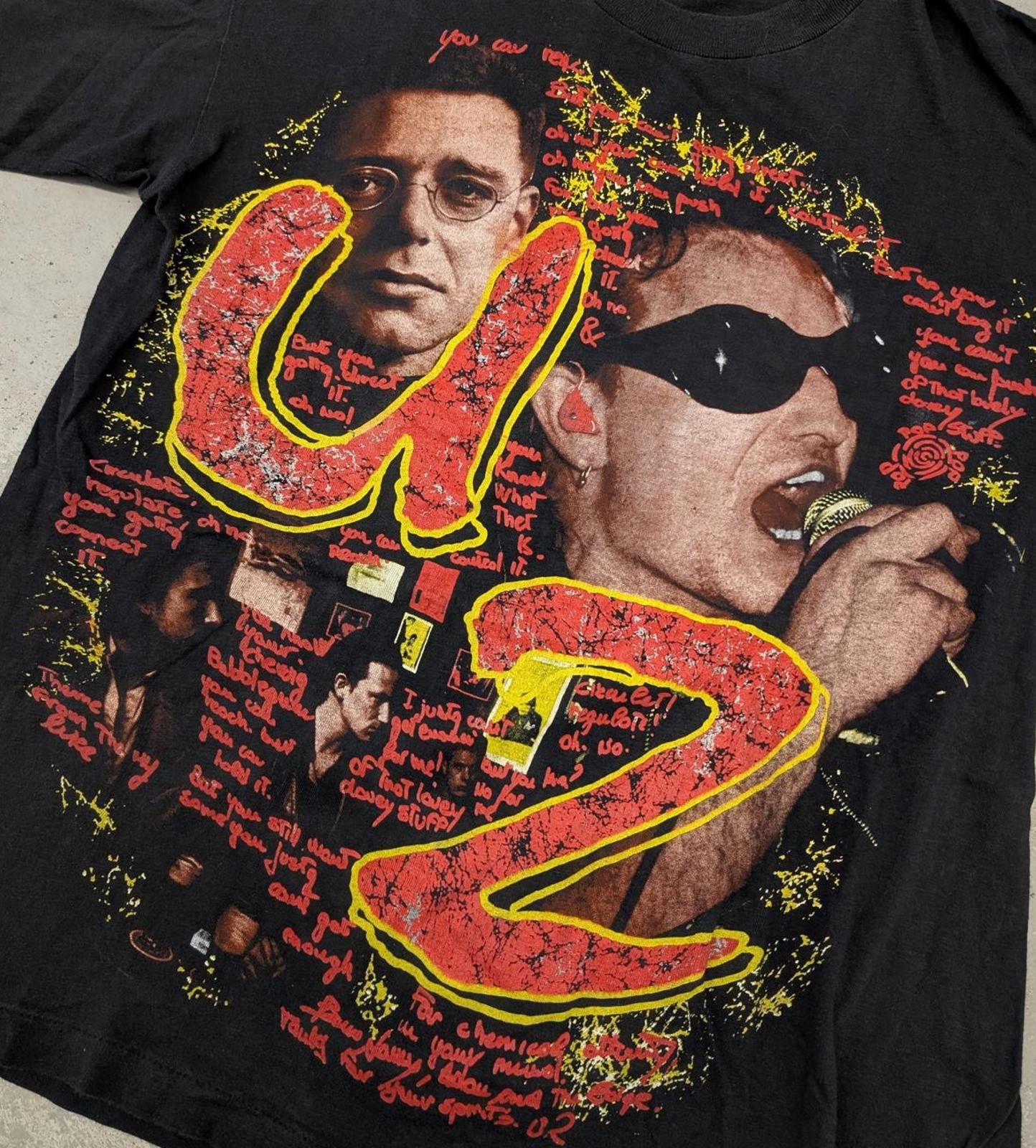 Vintage Vintage 90s U2 "Rap tee" style t-shirt Size US L / EU 52-54 / 3 - 2 Thumbnail