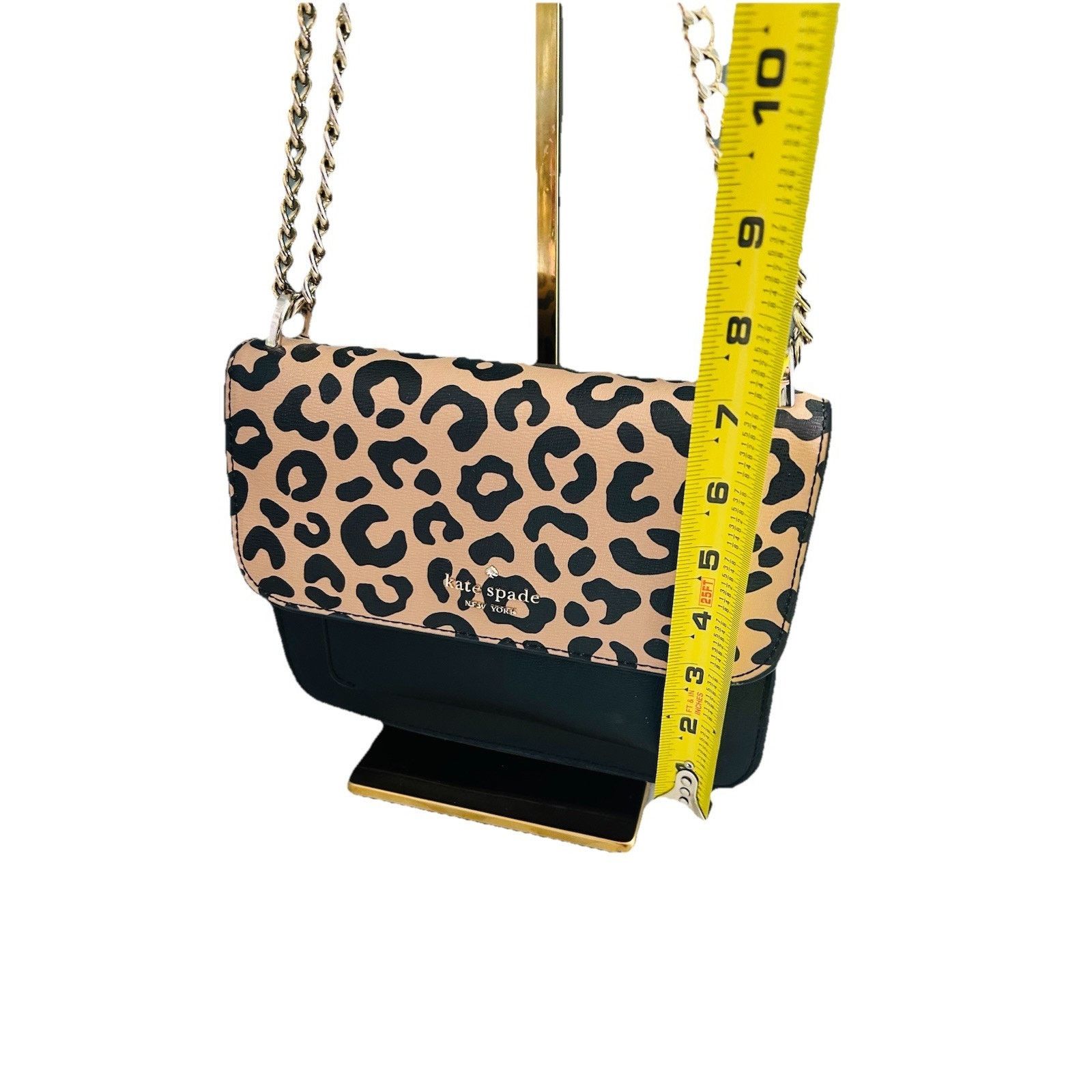 Kate Spade Kate Spade Leopard Print Leather Remi Crossbody Bag Black Size ONE SIZE - 10 Thumbnail