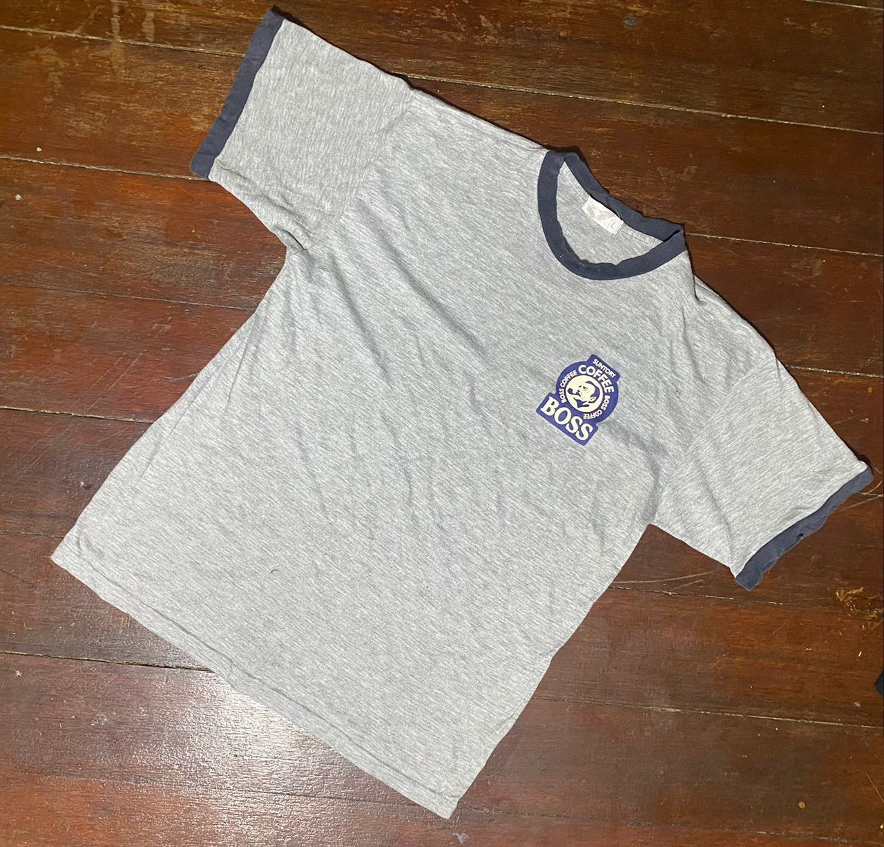 Japanese Brand Suntory coffee boss small logo ringer tshirt Size US L / EU 52-54 / 3 - 1 Thumbnail