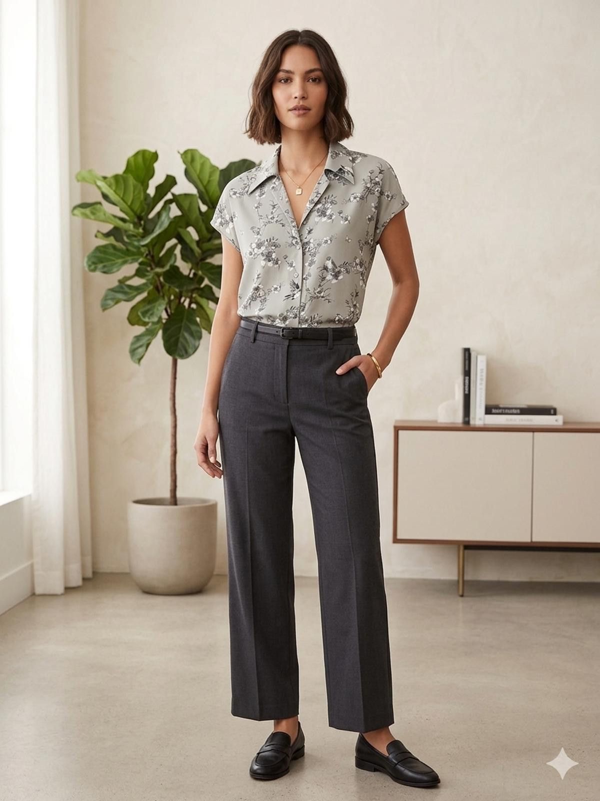 Jones New York Joie Women's Floral Button-Up Blouse Medium Size M / US 6-8 / IT 42-44 - 1 Thumbnail