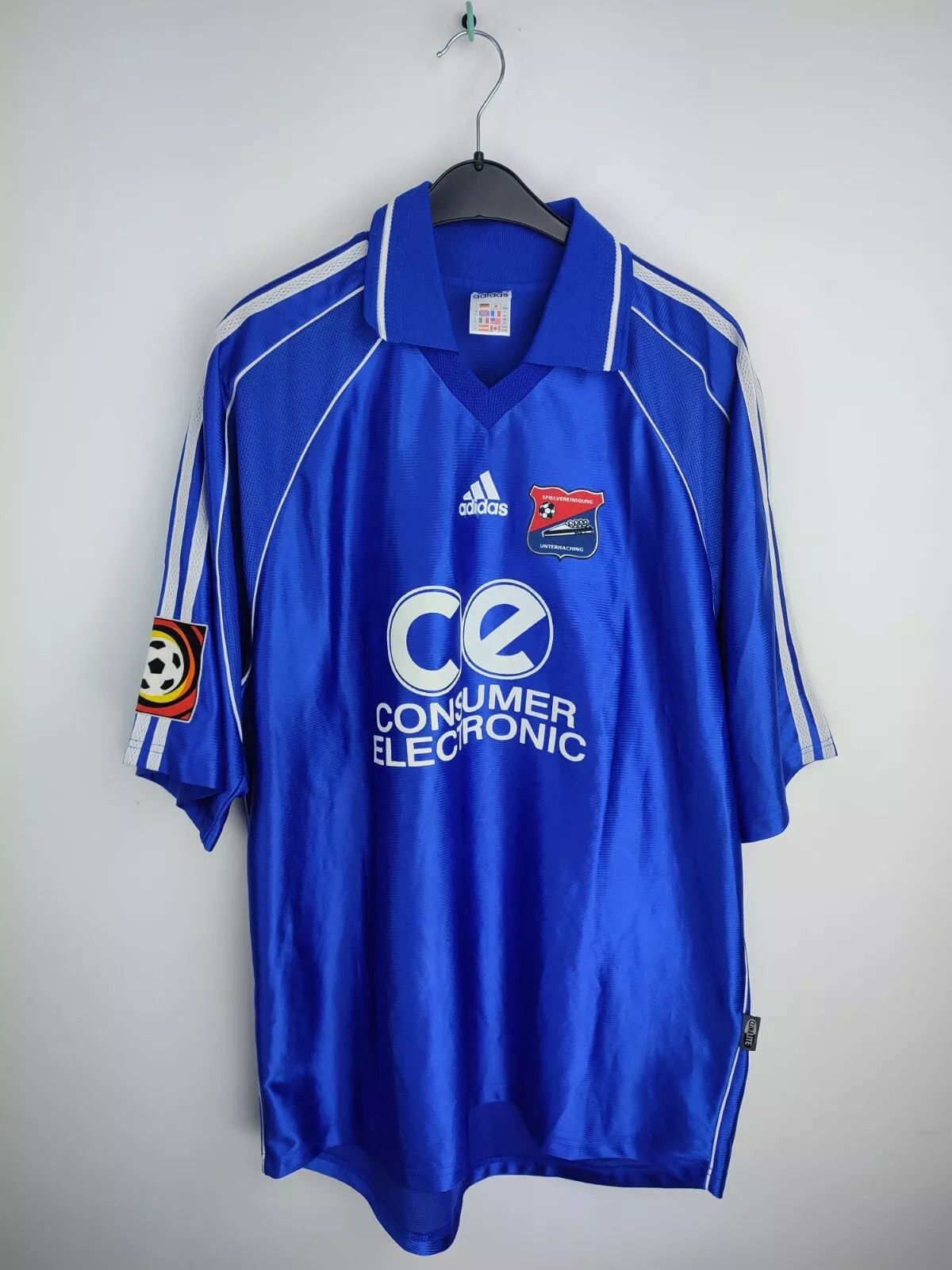 Adidas SpVgg Unterhaching 1999-2000 away Bundesliga Matchworn Size US XL / EU 56 / 4 - 1 Thumbnail