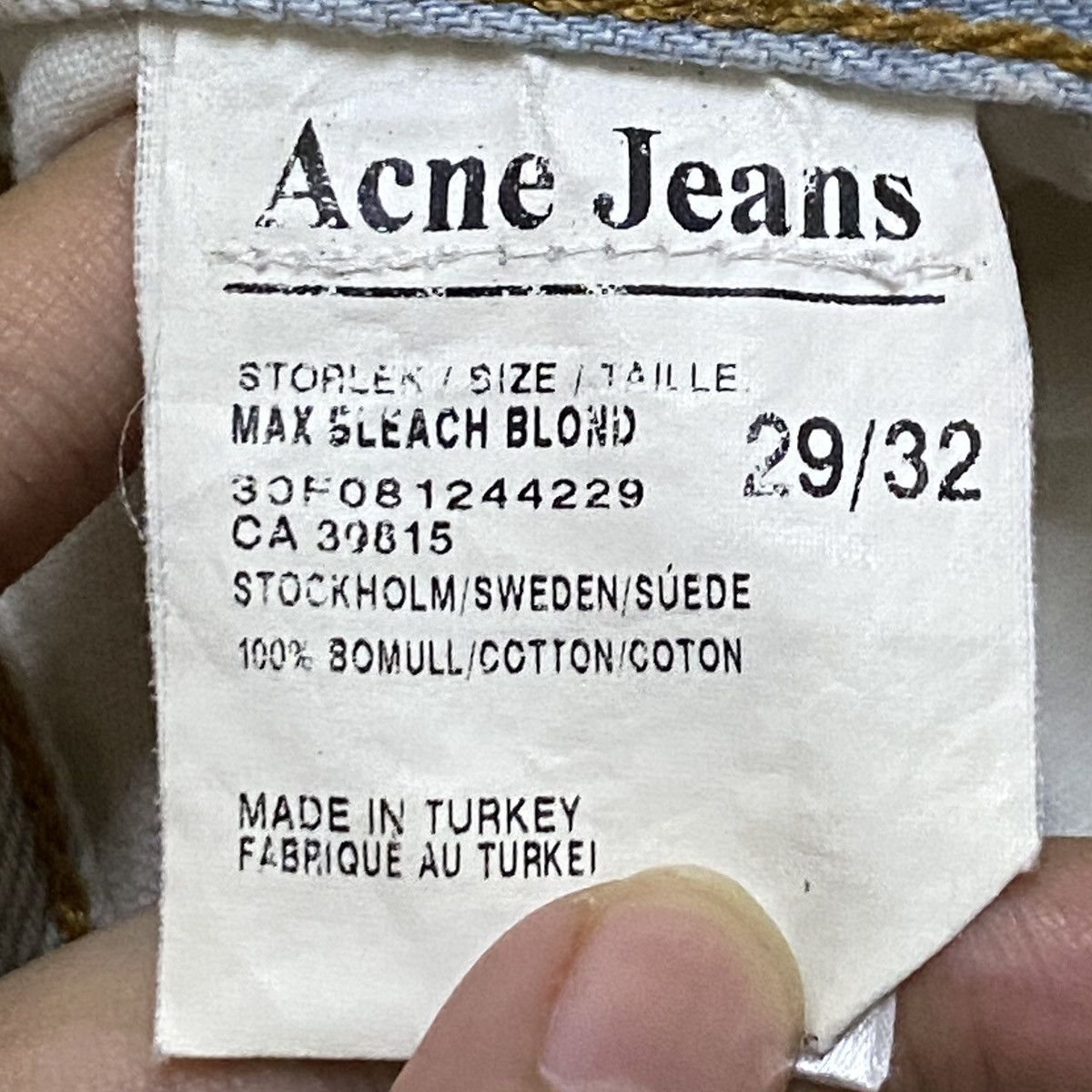 Acne Studios Rare Design Vintage Brand Acne Studios Jeans 1990s Size US 29 - 12 Thumbnail