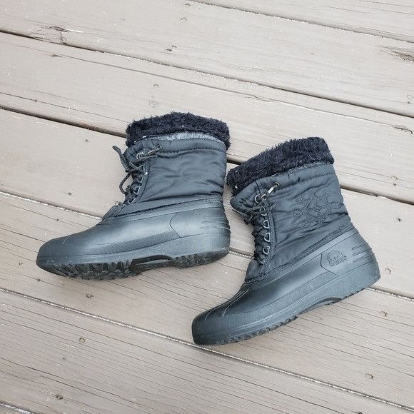 SOREL × Vintage Vintage 90s y2k Sorel Black Snowflake Embroidered Snow Boots Size US 8 / IT 38 - 3 Thumbnail