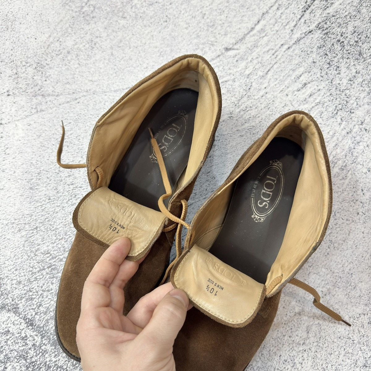 Handmade × Tod's TOD’S Mens Brown Suede Chukka Boots US11.5 UK10.5 29.5cm Size US 11.5 / EU 44-45 - 13 Thumbnail