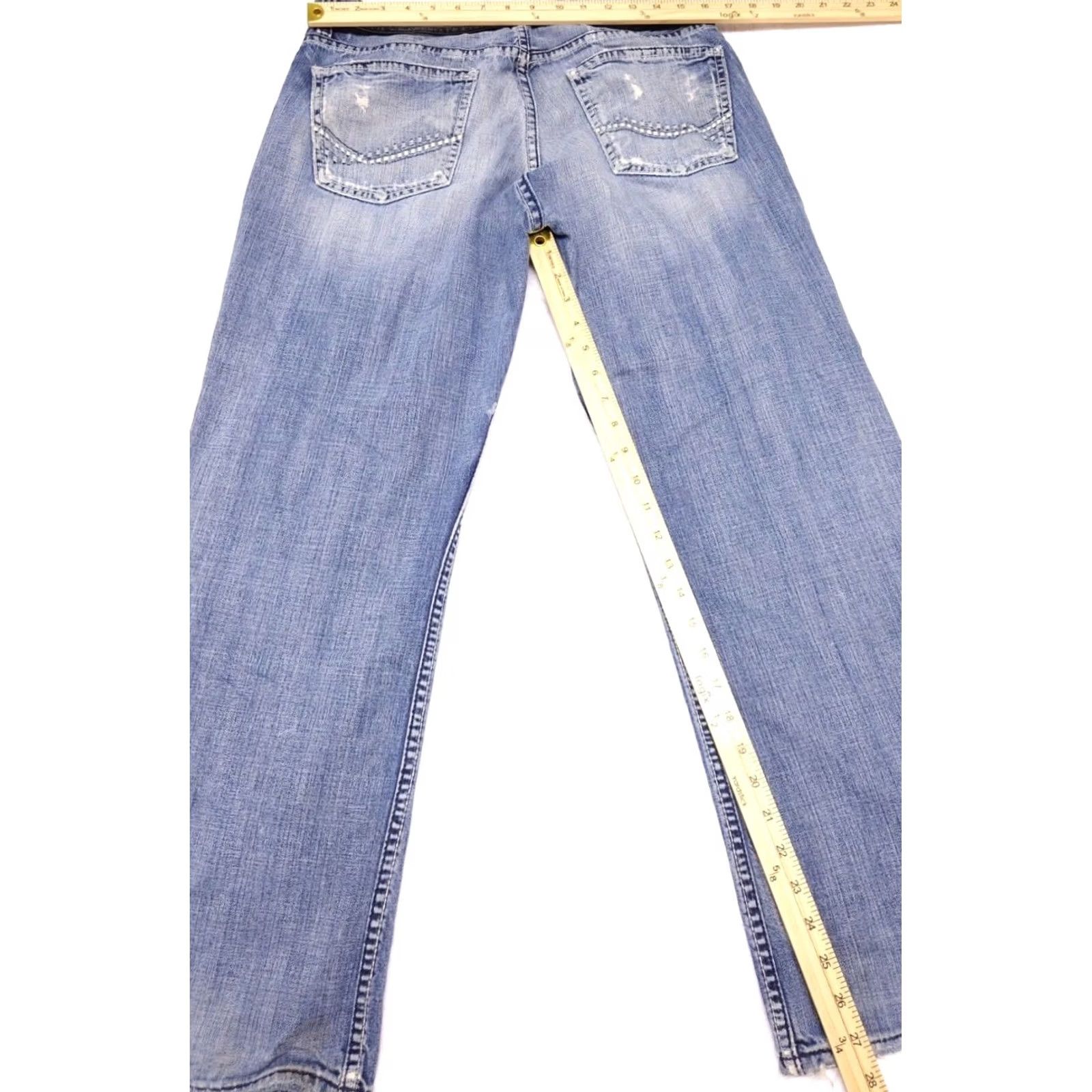 BKE BKE Women’s Jeans Bootcut Distressed Light Wash 12 Blue Women Mens Girls? Size 24" / US 00 / IT 34 - 7 Thumbnail