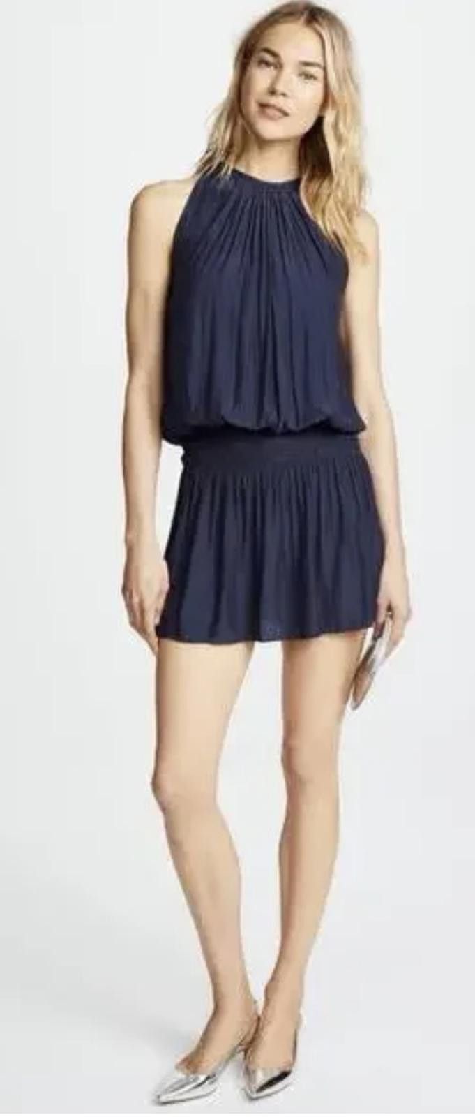 Other Ramy Brook Navy Paris Smocked Dress XL Size XL / US 12-14 / IT 48-50 - 1 Thumbnail