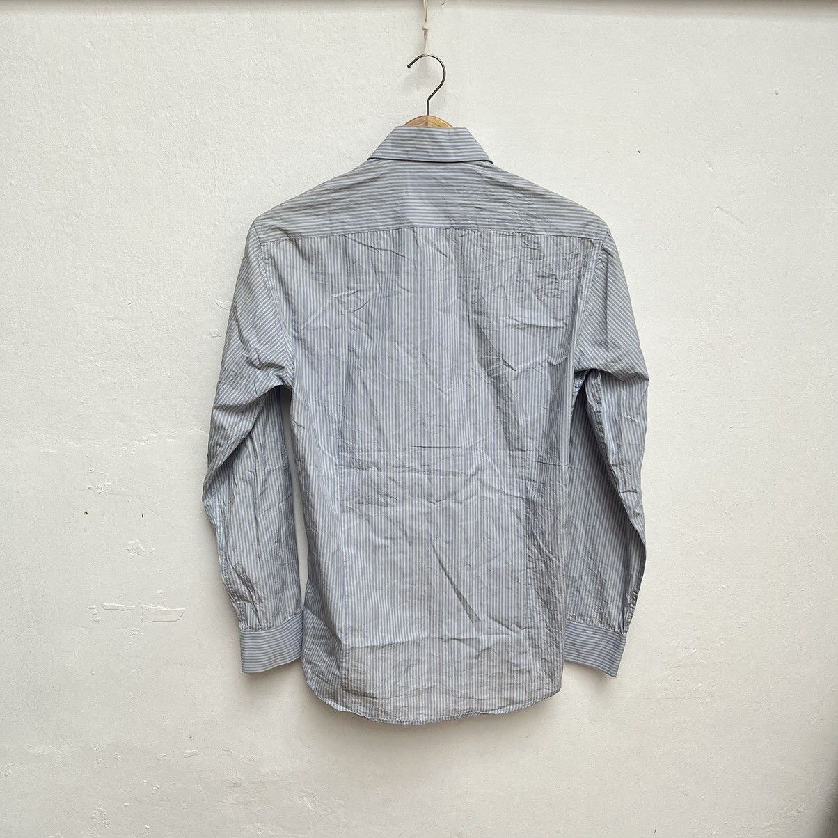 Balenciaga × Vintage Vintage Balenciaga Button Ups Shirt Sky Blue Stripe Size US M / EU 48-50 / 2 - 2 Thumbnail