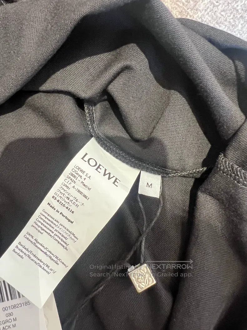 Loewe Loewe Black short sleeve T-shirt with small logo embroider Size M / US 6-8 / IT 42-44 - 7 Thumbnail