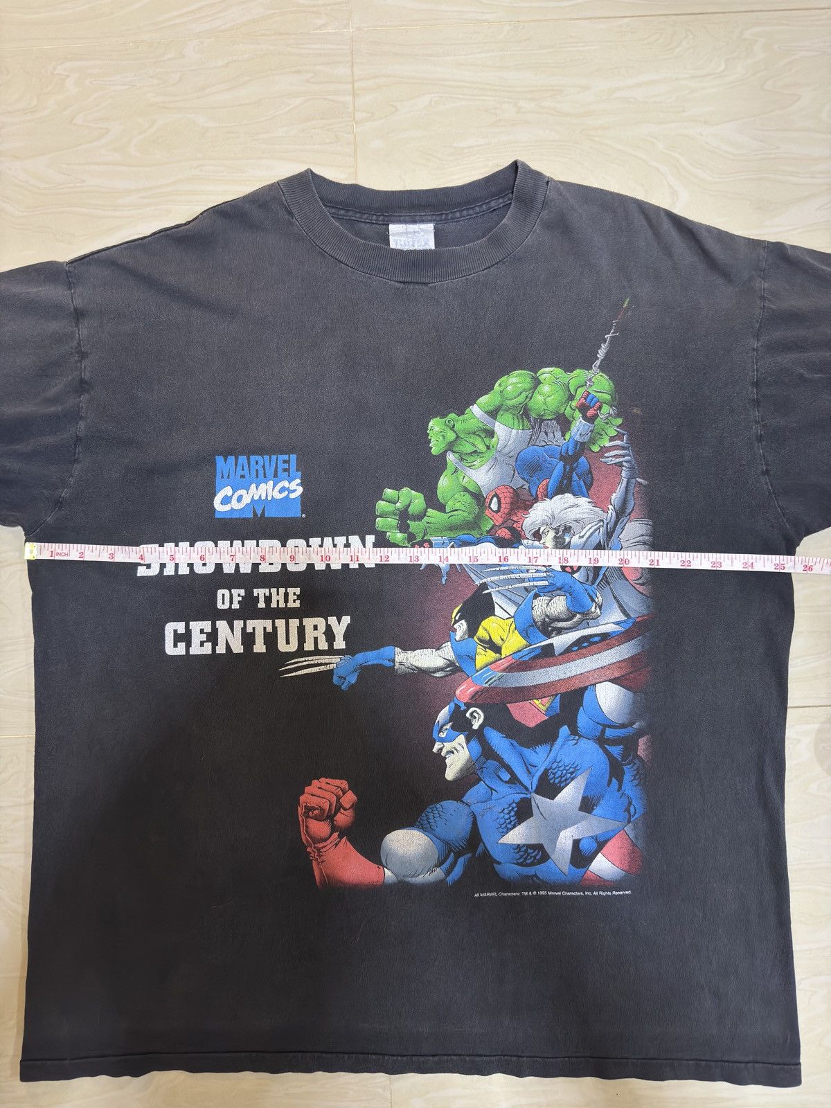 Marvel Comics Vintage marvel vs dc comic 1995 rare t shirt Size US XL / EU 56 / 4 - 6 Thumbnail