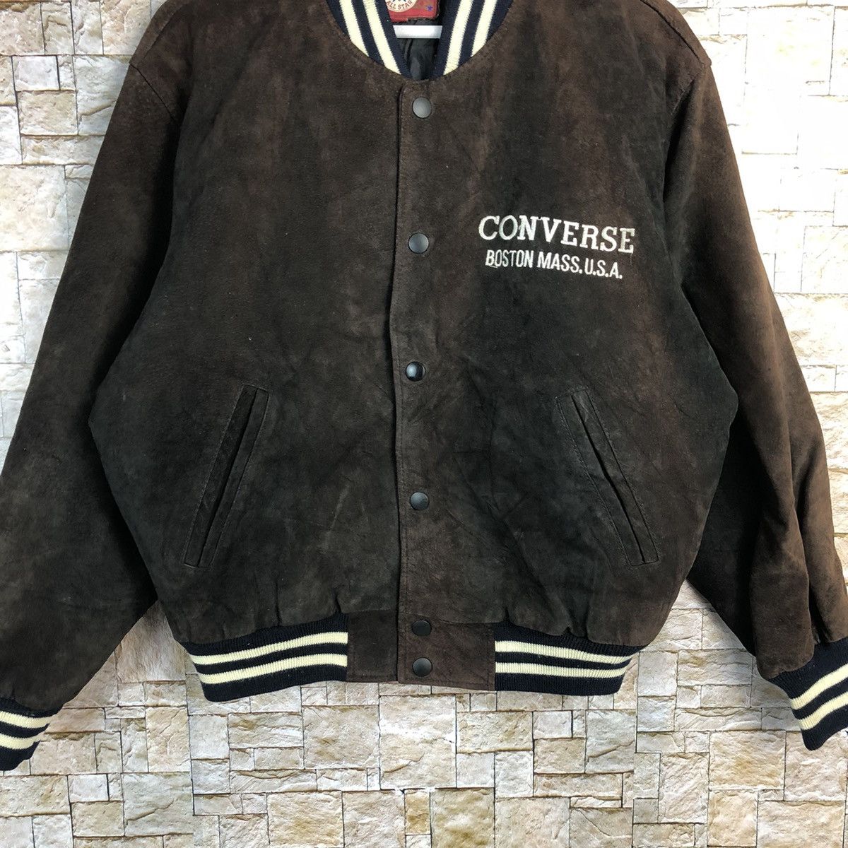 Converse DL Converse Boston Mass U.S.A Bombers varsity Jacket #A280 Size US M / EU 48-50 / 2 - 4 Thumbnail