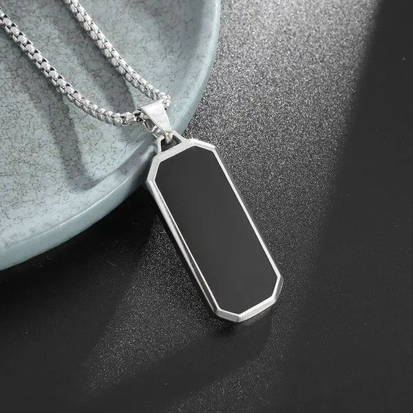 Jewelry × Vintage Classic Black Rectangular Necklace Size ONE SIZE - 4 Thumbnail