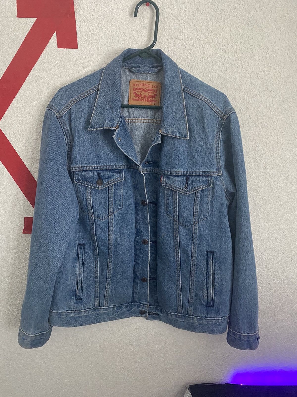 image of Levi’S Denim Jacket in Light Blue, Men's (Size Large)