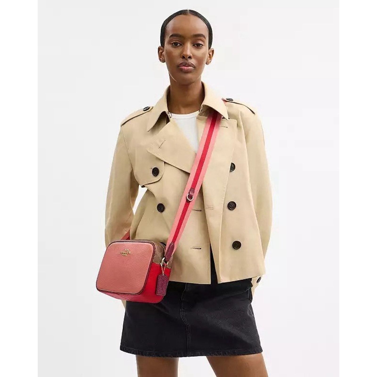 Coach NWT Coach CBA60 Jamie Camera Bag Crossbody Tan Burnt Coral Size ONE SIZE - 6 Thumbnail