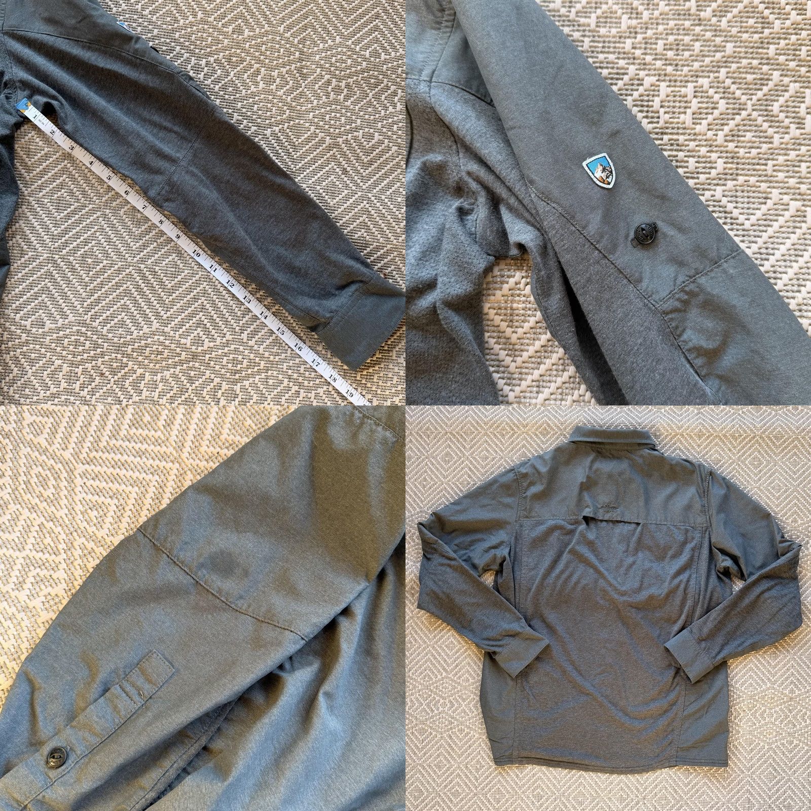 Vintage KÜHL Shirt Mens M Gray Long Sleeve Button Front Hiking Performance Size US M / EU 48-50 / 2 - 9 Thumbnail
