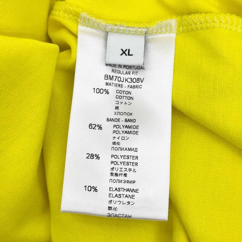 Givenchy Givenchy Side Logo Lemon Yellow Short Sleeve T-Shirt Size US XL / EU 56 / 4 - 5 Thumbnail