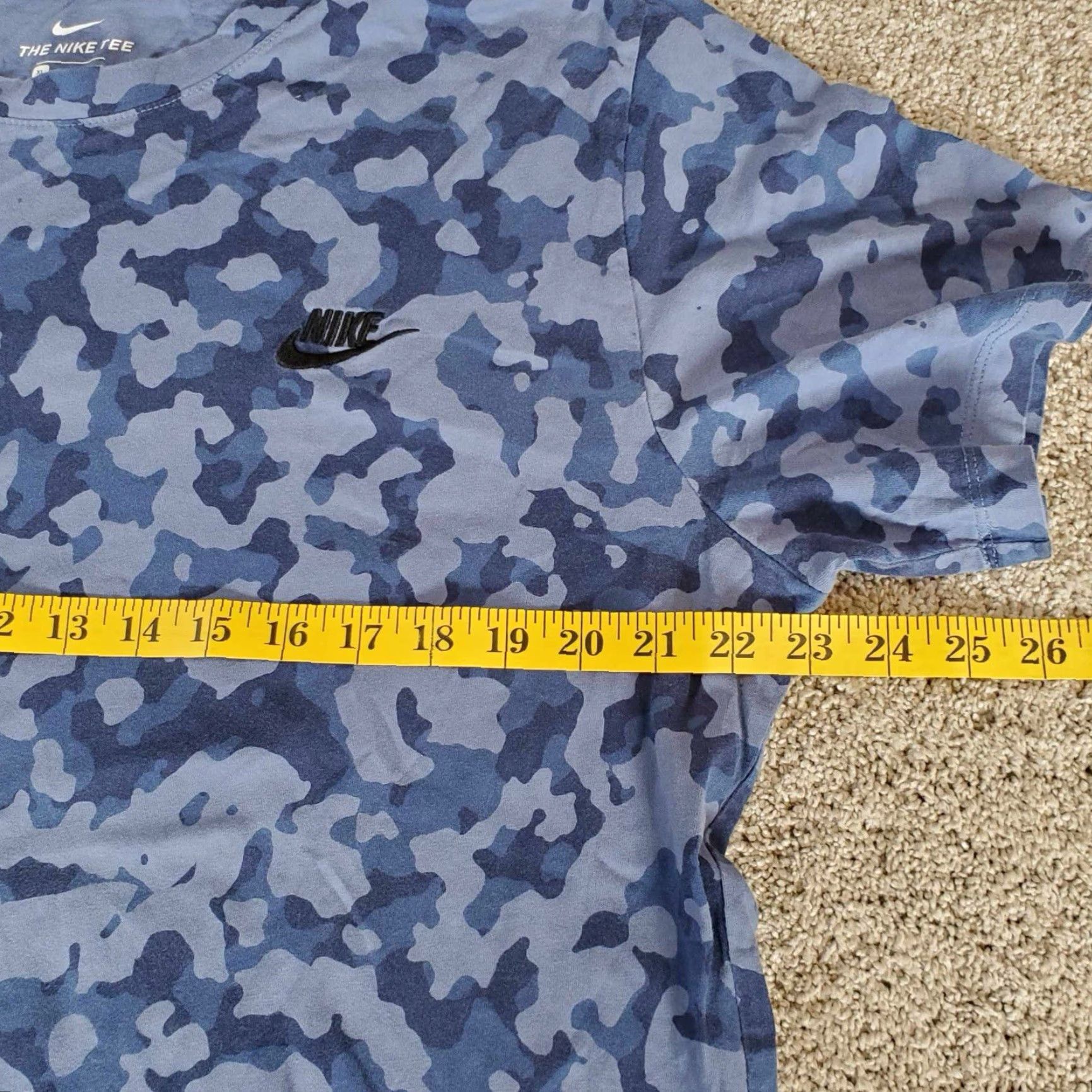 Nike Nike Sportswear Club Camouflage T Shirt XL TG EG Blue Standard Fit Size US XL / EU 56 / 4 - 4 Thumbnail