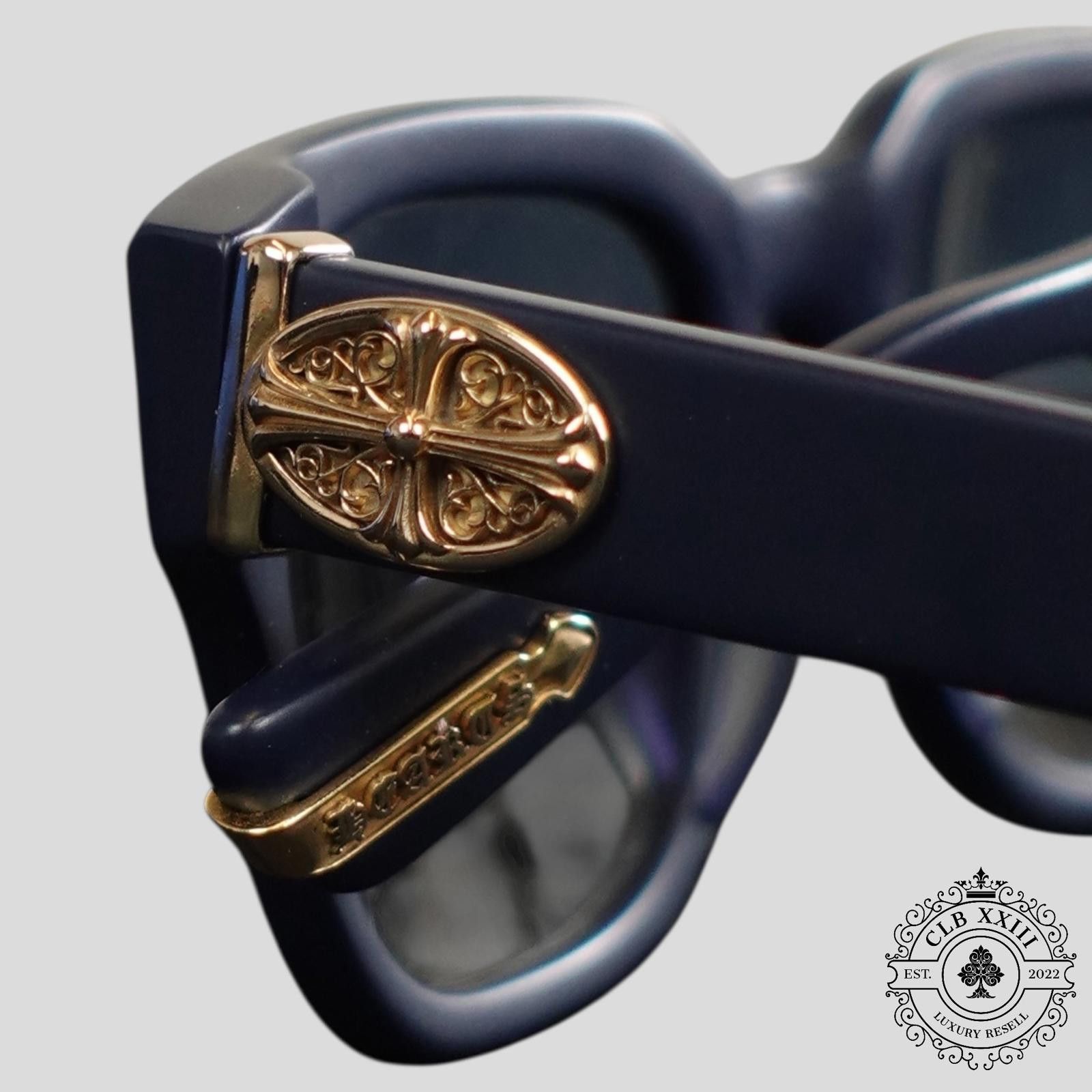 Chrome Hearts Chrome Hearts Givenhead Sunglasses in Matte Navy Size ONE SIZE - 3 Thumbnail