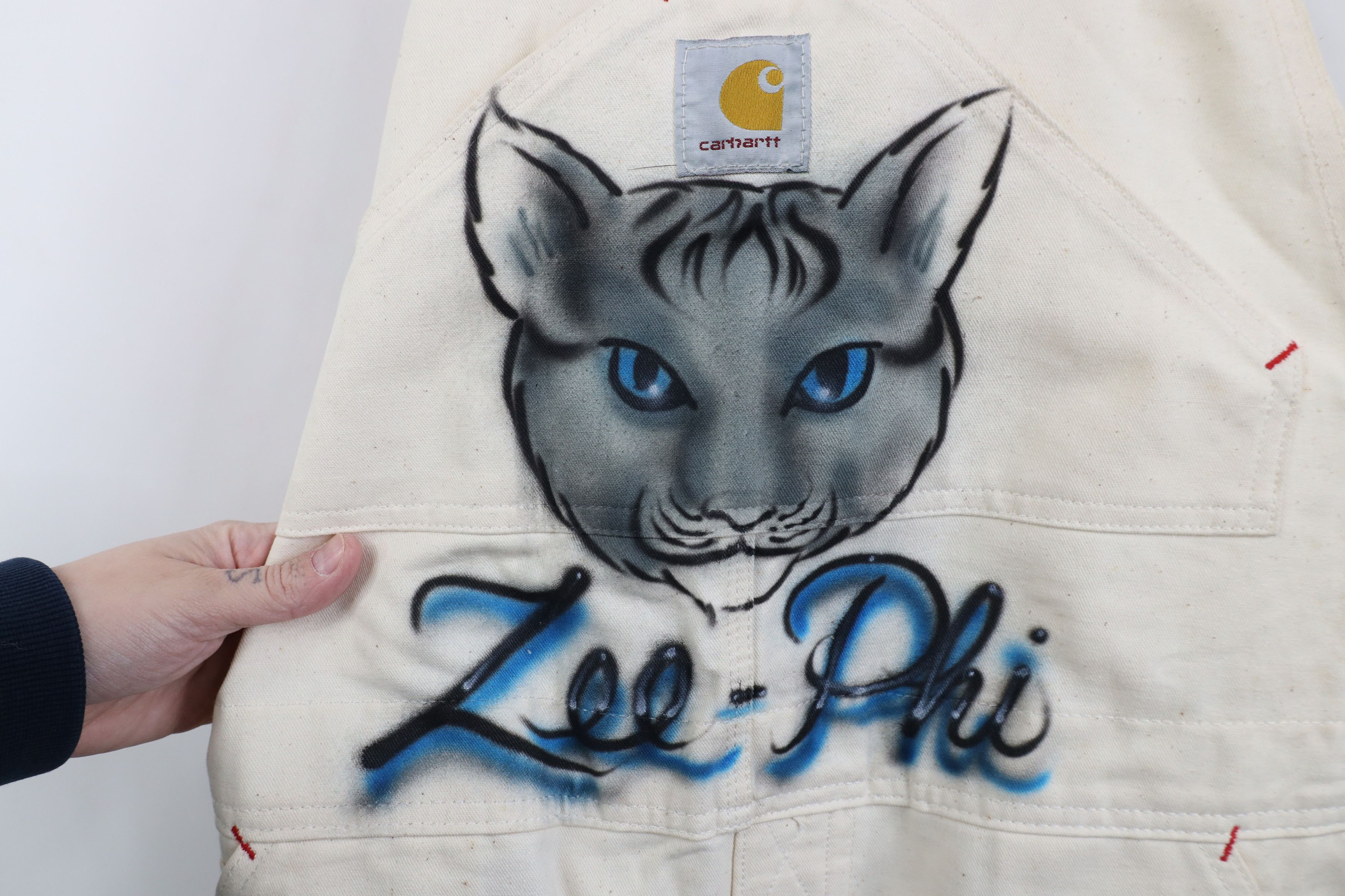 Carhartt Vtg 90s Carhartt Air Brush Zeta Phi Beta Sorority Overalls Size 38" / US 16 / IT 52 - 6 Thumbnail