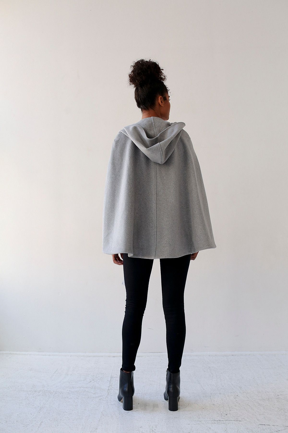 Other GREY CAPE COAT HOODED Size M / US 6-8 / IT 42-44 - 8 Thumbnail