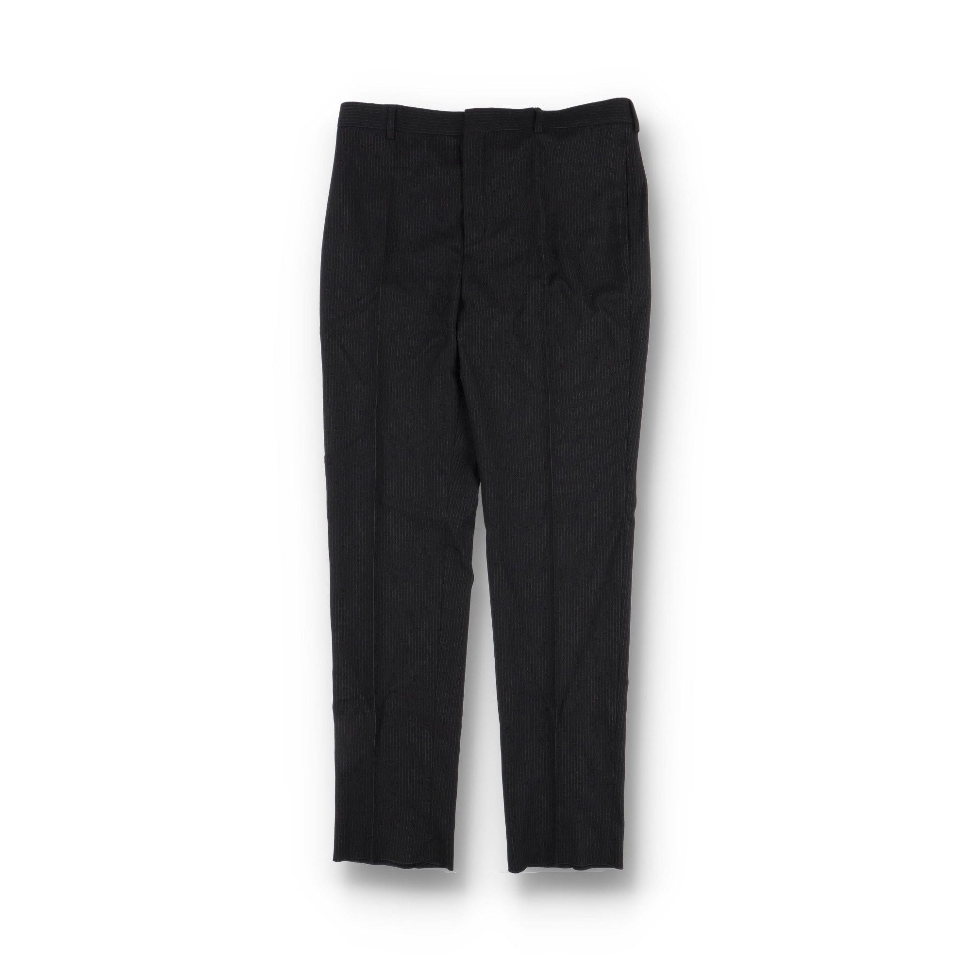 Saint Laurent Paris Black High-Waisted Pinstripe Trousers Size US 36 / EU 52 - 1 Thumbnail