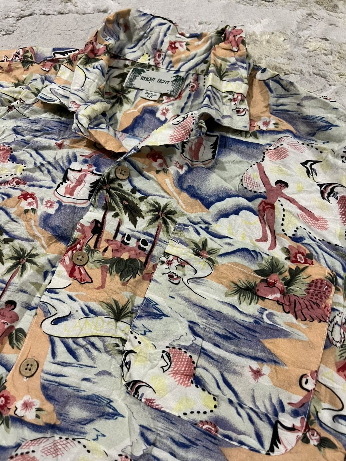 Sun Surf Vintage 1950s Kona Bay Land of Aloha Rayon Hawaiian Shirt Size US M / EU 48-50 / 2 - 2 Thumbnail