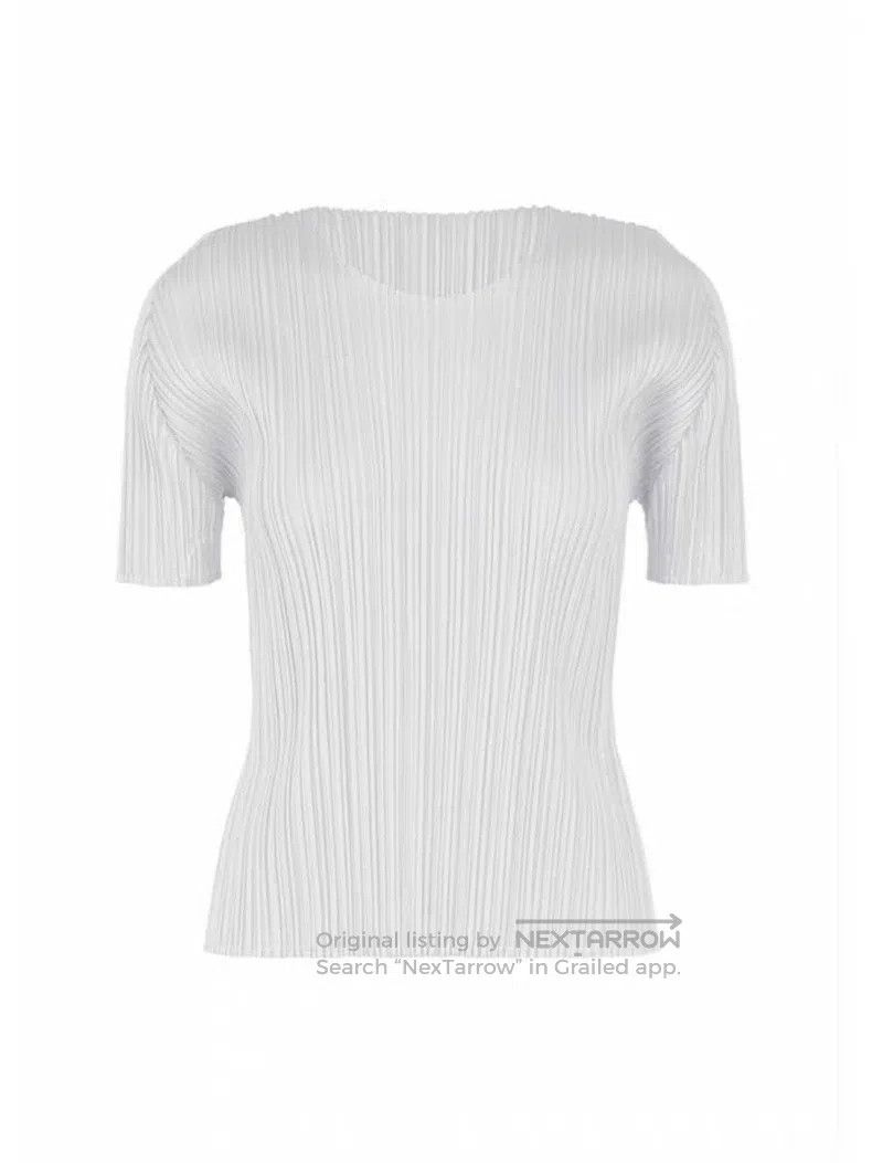 Issey Miyake Issey Miyake Crew Neck Short Sleeve Top Size L / US 10 / IT 46 - 1 Thumbnail