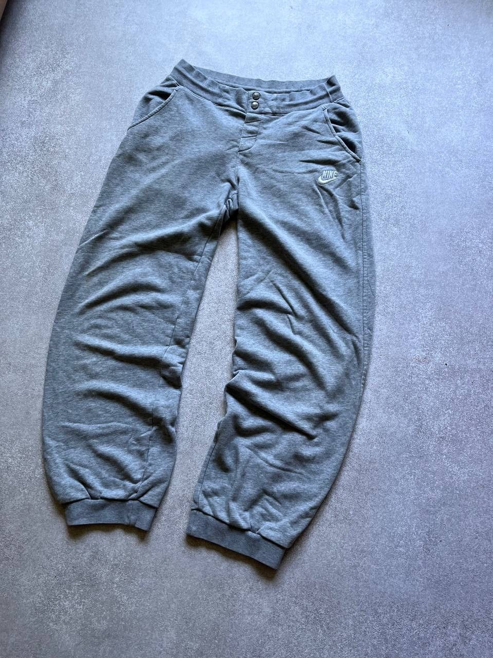Nike × Vintage Vintage Nike Swoosh Baggy Heavy Cotton Track Pants Y2K m Size US 32 / EU 48 - 2 Thumbnail