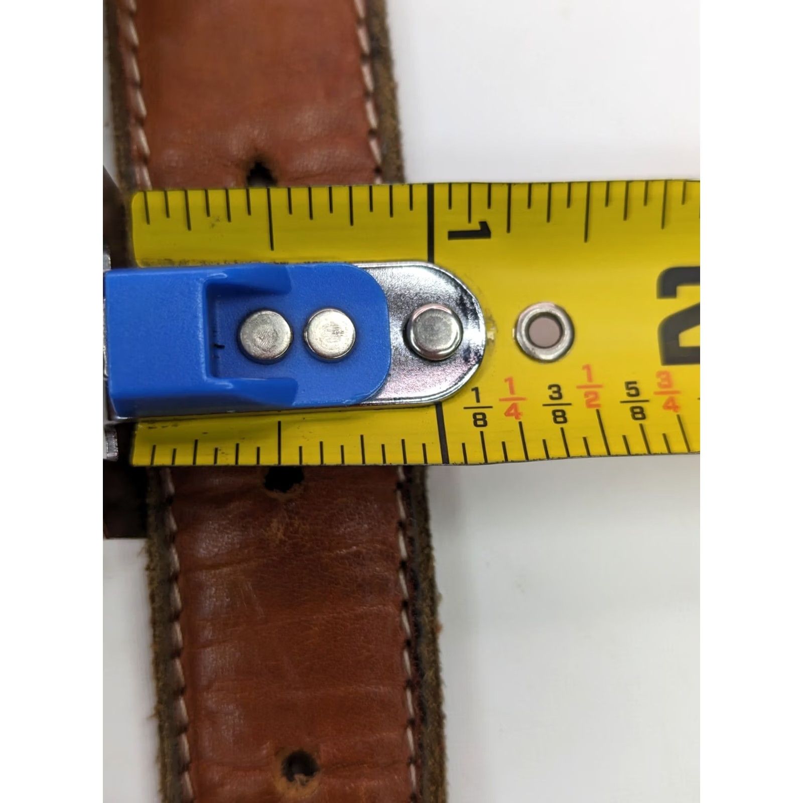 Fossil Fossil Leather Patchwork Belt Boho Gold Buckle Hardware, Women LRG Belt Size ONE SIZE - 5 Thumbnail