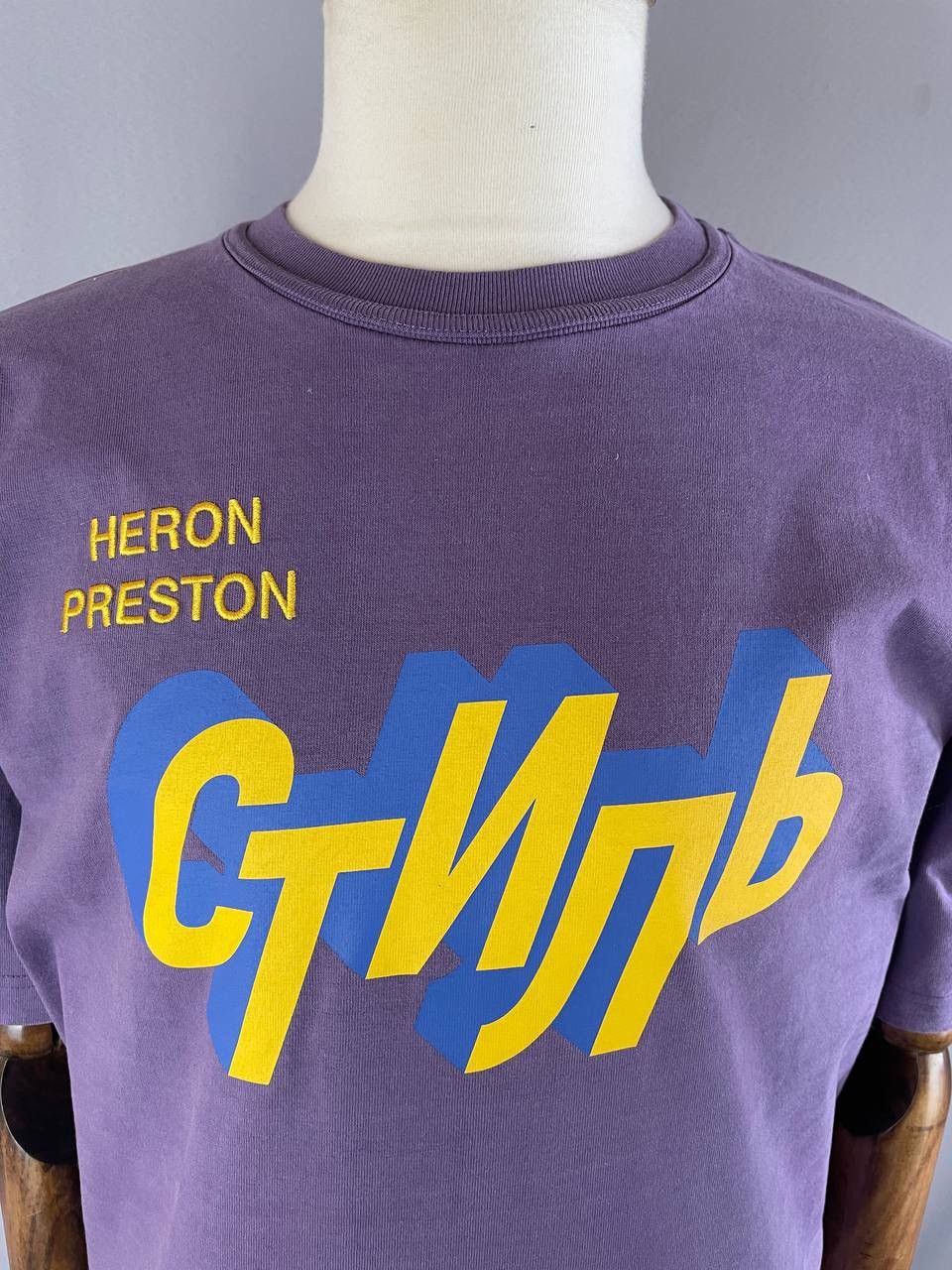Heron Preston Heron Preston Стиль Purple Tee T Shirt Size US L / EU 52-54 / 3 - 4 Thumbnail