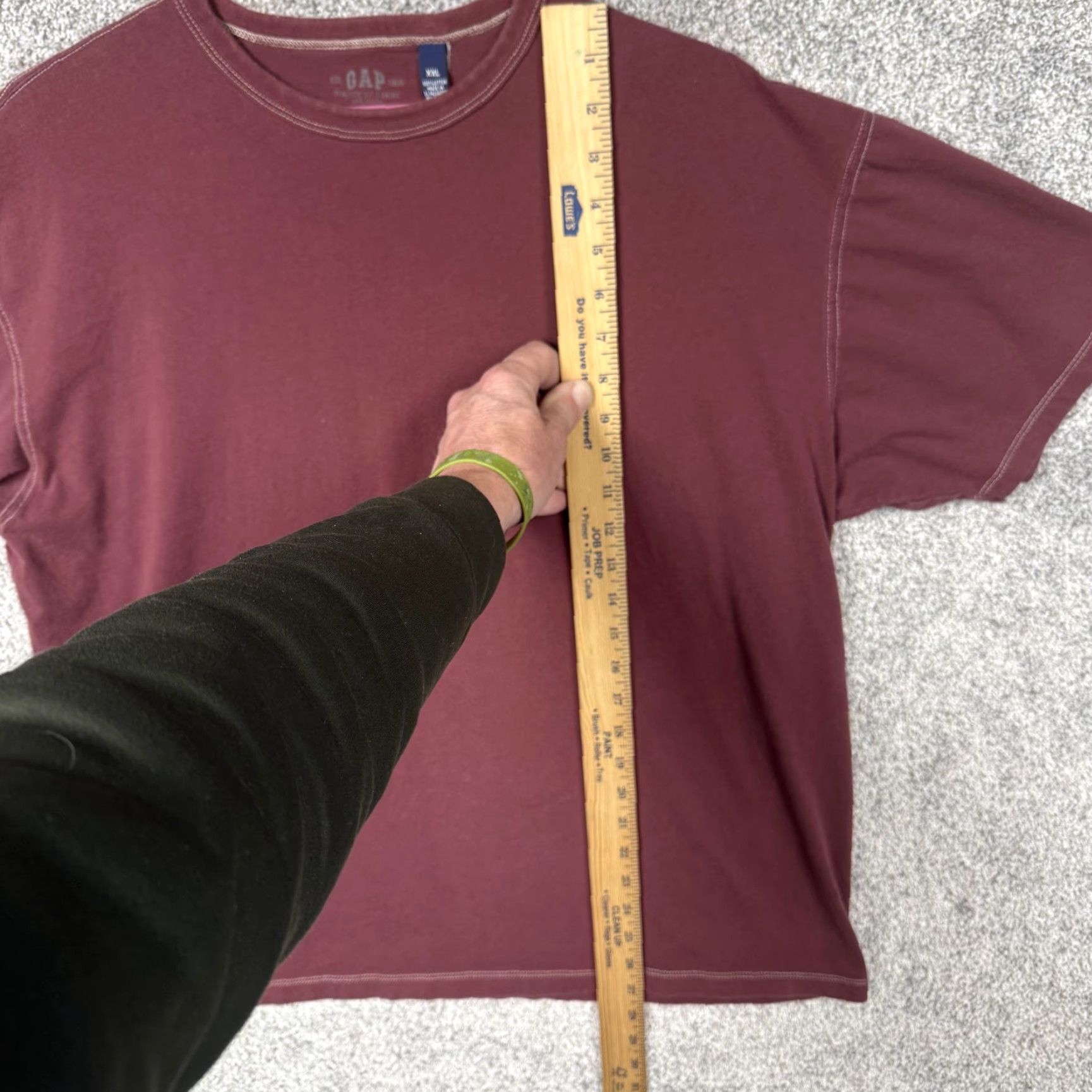 Gap VINTAGE Gap Shirt 2XL Maroon Athletic Fit 100% Cotton Crewneck Mens T-Shirt Short Sleeve Solid EST. GAP 1969 Size US XXL / EU 58 / 5 - 2 Thumbnail
