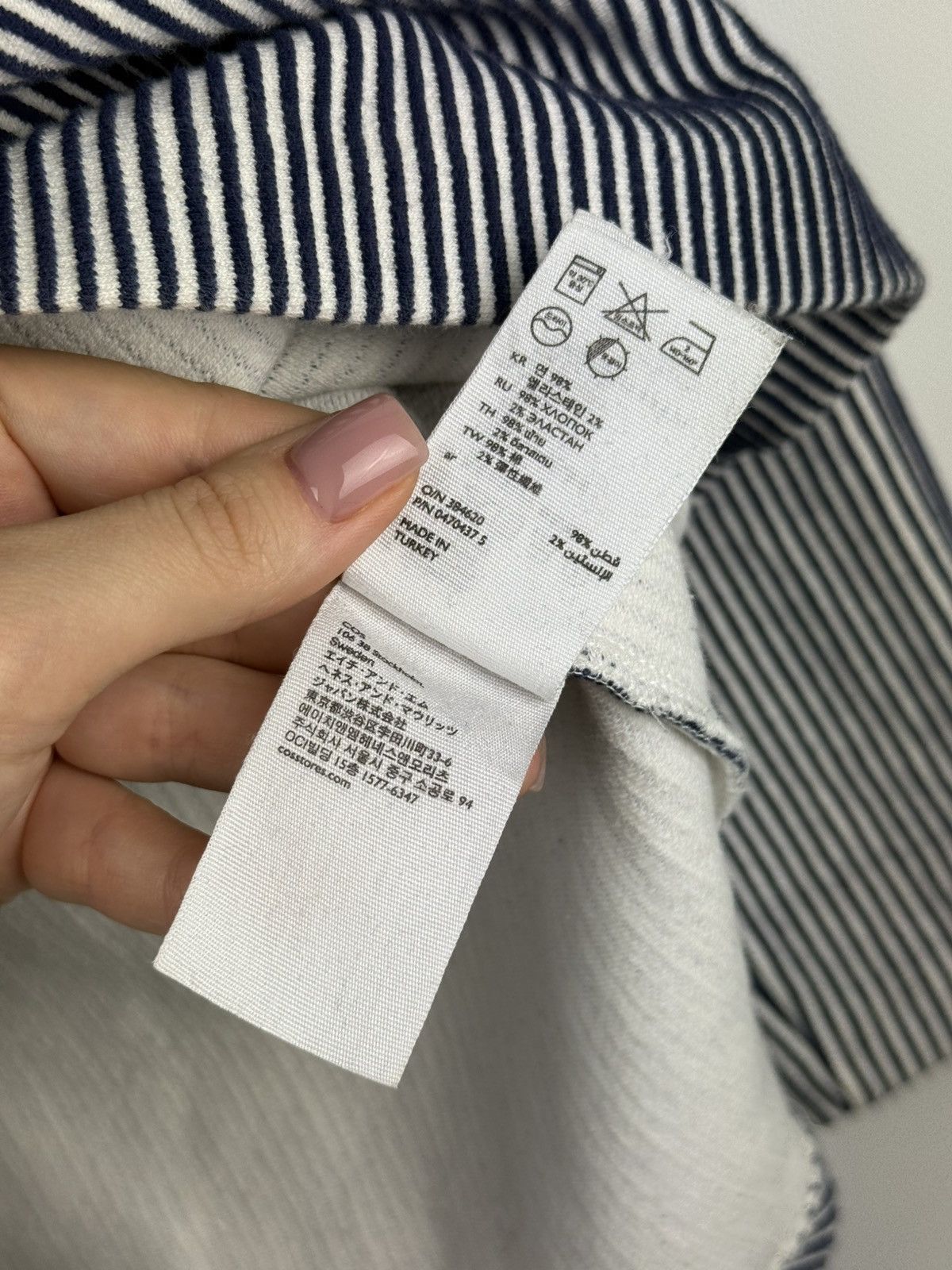 Cos Cos Avant-garde Striped High Neck Cotton Sweater Pullover Size S / US 4 / IT 40 - 13 Thumbnail