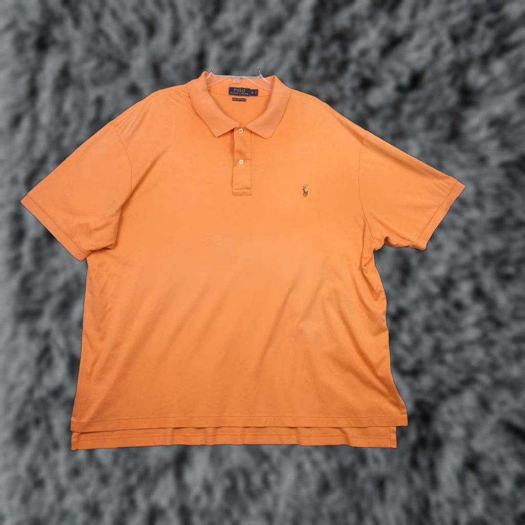 Polo Ralph Lauren Polo Ralph Lauren Polo Shirt Mens 3XB Orange Pima Soft Touch Big Tall Pony Logo Shirt Mens Big 3X Orange Polo Ralph Lauren Size US XXL / EU 58 / 5 - 1 Thumbnail