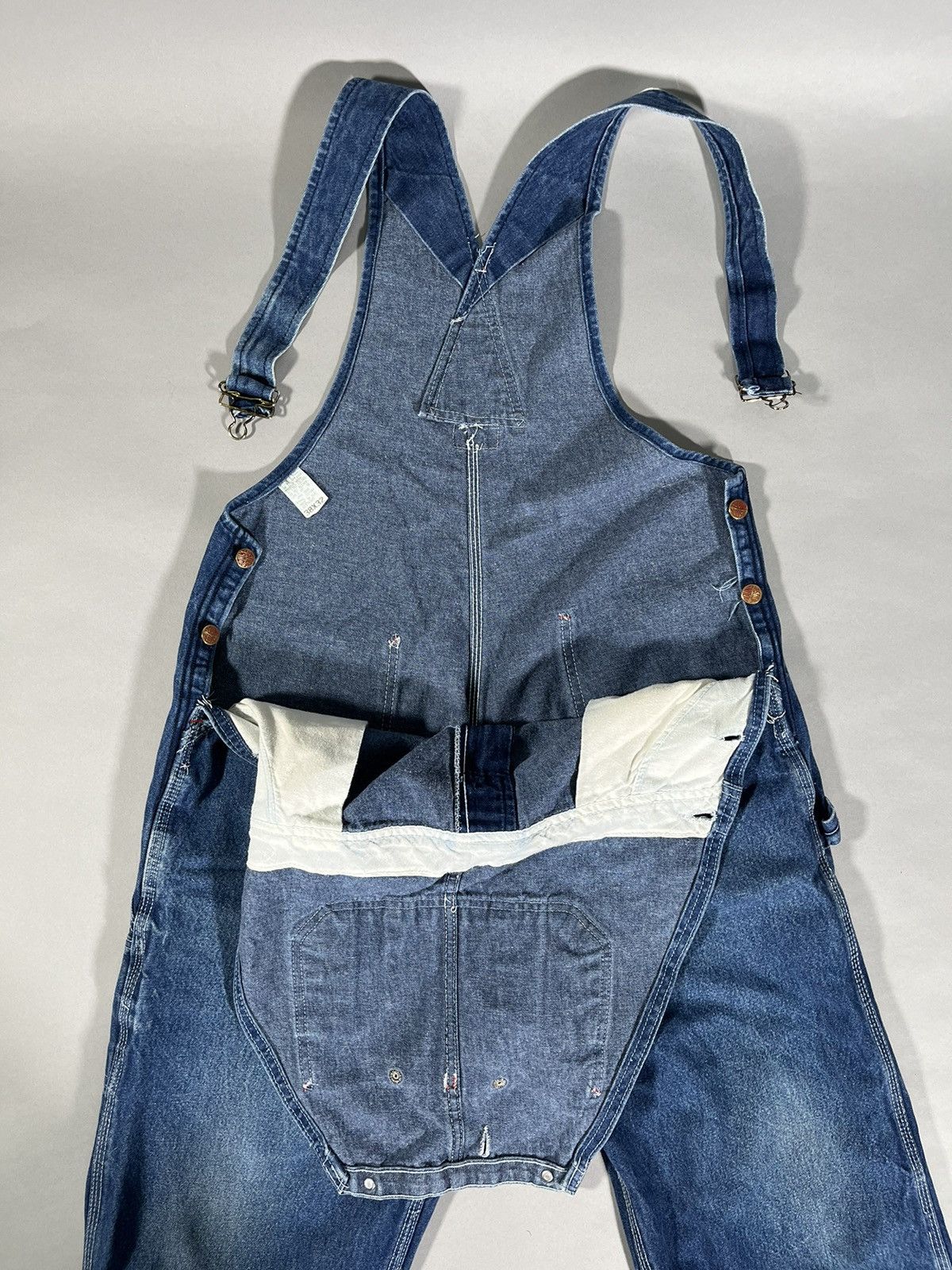 Other Rare Vintage Workers Round House Denim Overalls Size US 32 / EU 48 - 12 Thumbnail