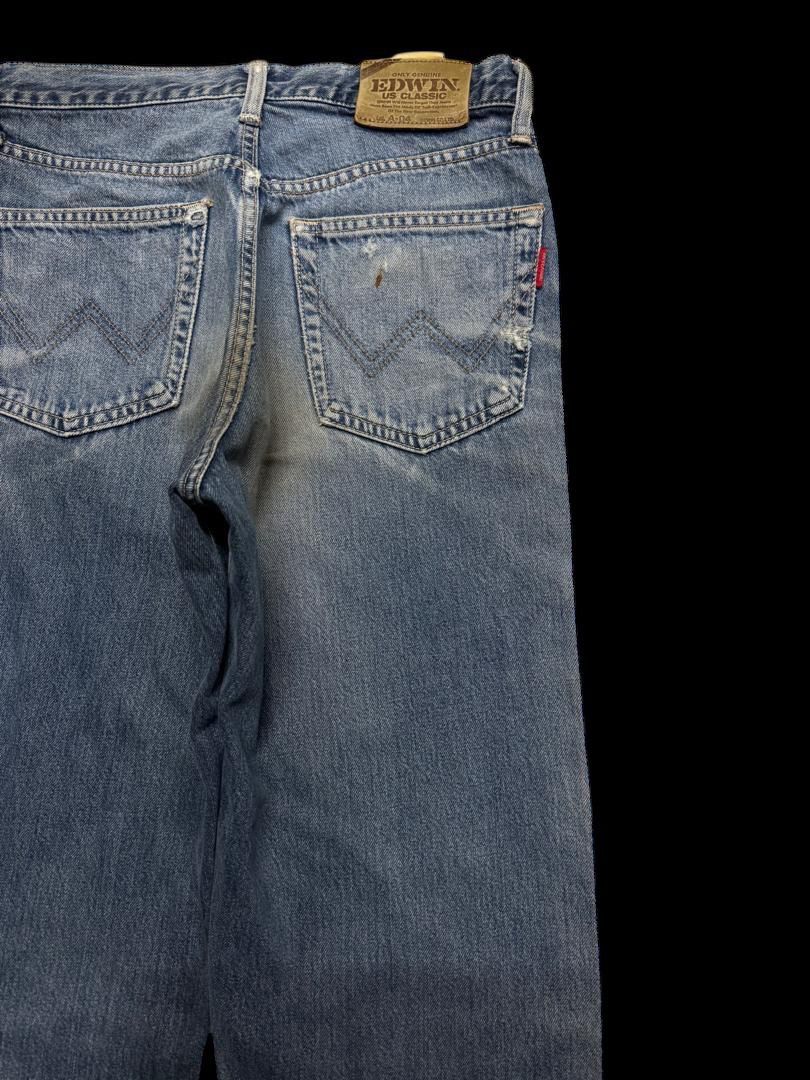 Edwin BAGGY Edwin Us Classic Thrashed Mudwash distressed Wide Jean Size US 29 - 17 Thumbnail
