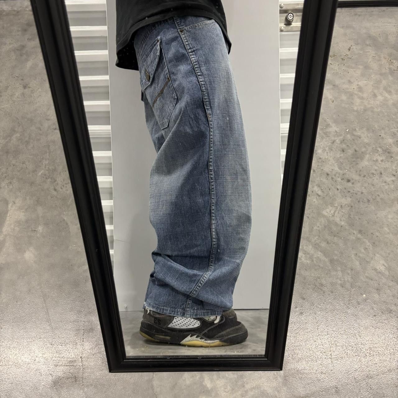 Japanese Brand × Vintage Crazy Vintage Y2K/2000s Baggy Faded Grunge Skater Denim Jeans! Size US 40 / EU 56 - 2 Thumbnail