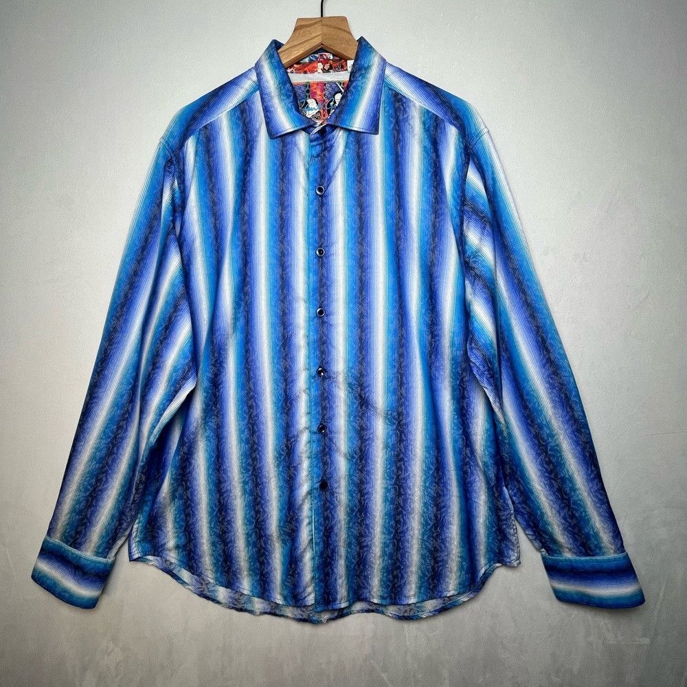 Robert Graham Robert Graham Men’s Classic Fit Endless Lagoon Samurai Spir Size US XL / EU 56 / 4 - 2 Thumbnail