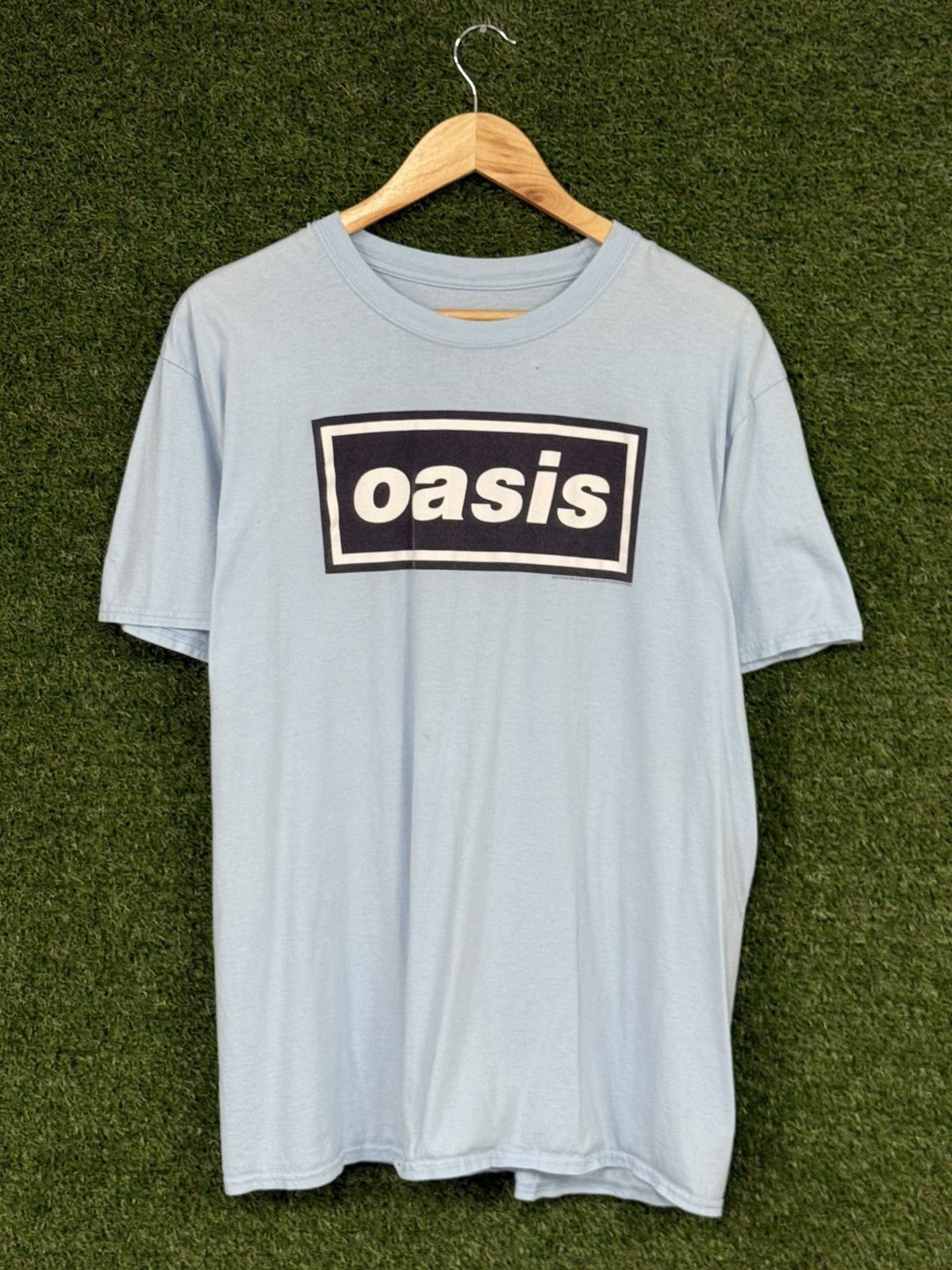 Vintage Oasis Blue Classic Logo Band Merch Tee XL Size US XL / EU 56 / 4 - 1 Thumbnail