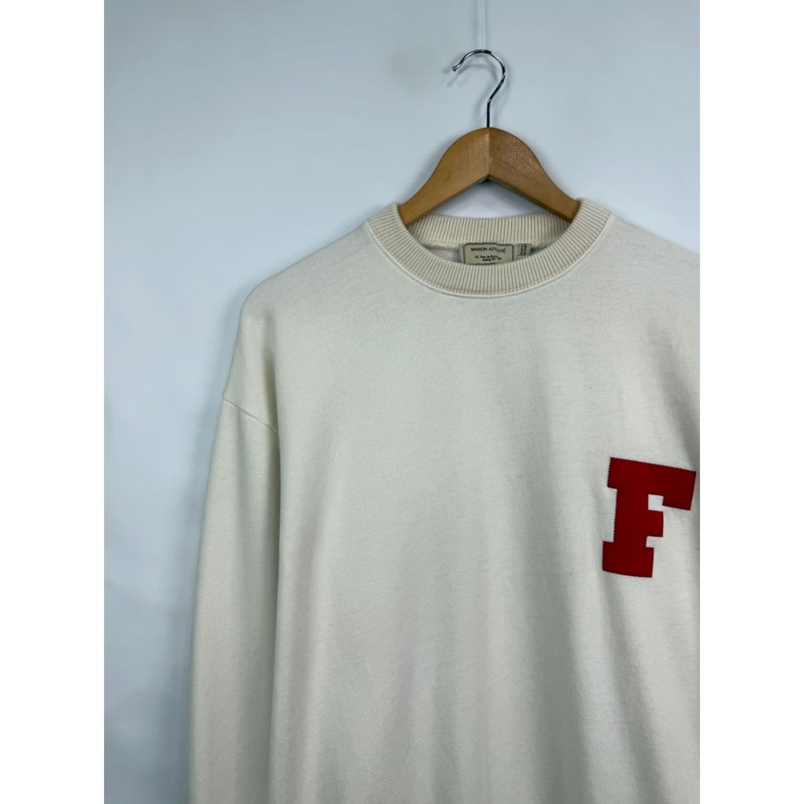 Vintage Maison Kitsune Sweatshirt Paris College Style Beige M Retro Vintage Mens Crew Neck Long Sleeve Size M Adults Oversize Size US M / EU 48-50 / 2 - 3 Thumbnail
