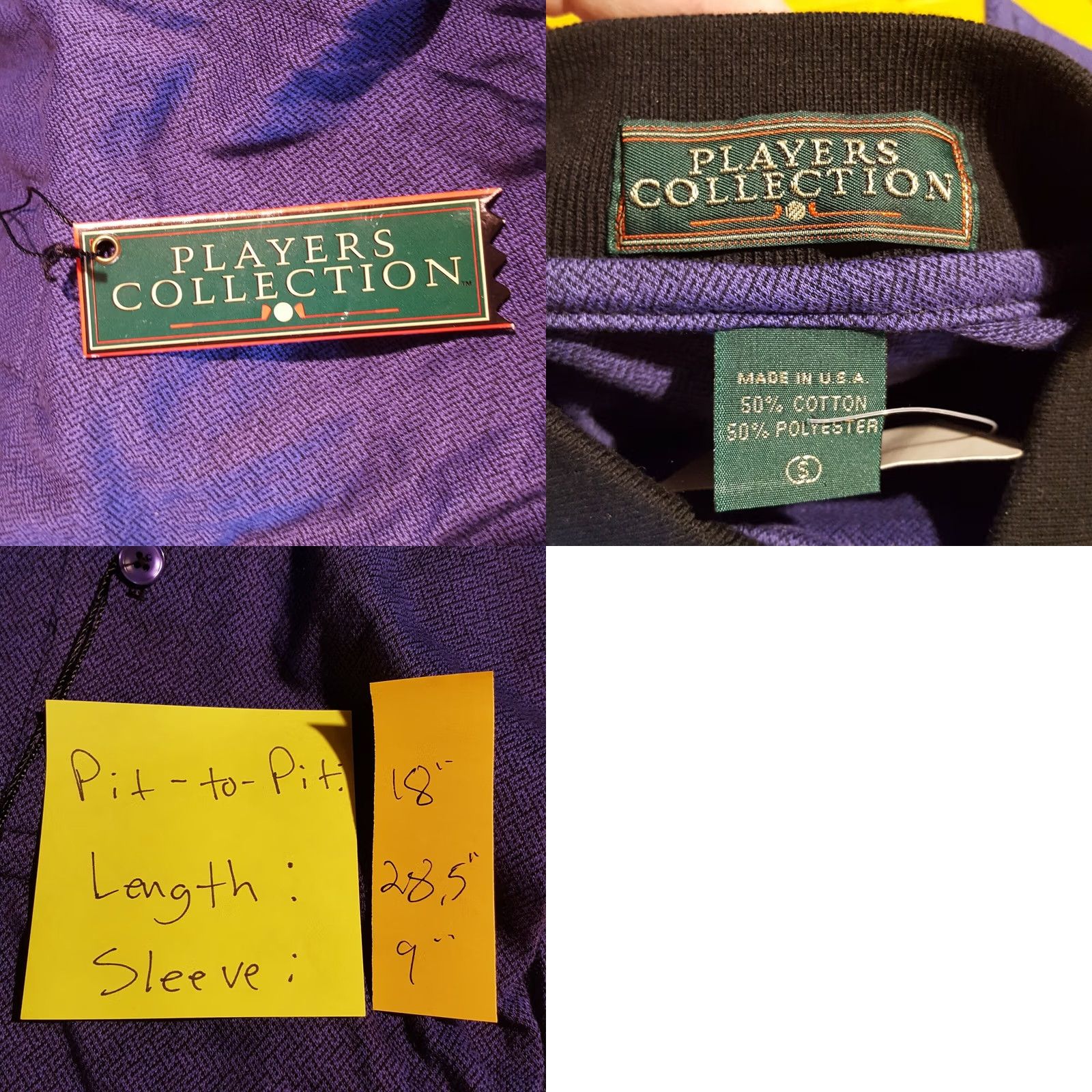 Vintage VTG Purple Collared Mens Size S USA Made Short Sleeve Golf Tennis Polo Shirt Size US S / EU 44-46 / 1 - 8 Thumbnail
