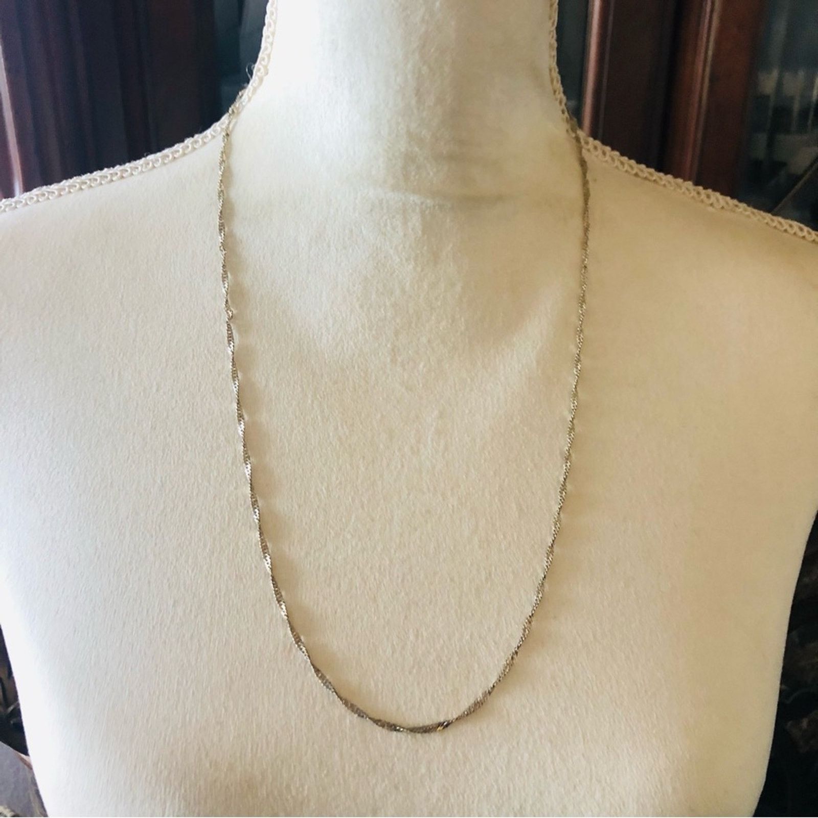 Vintage Vintage Italy 925 sterling silver Singapore chain necklace Size ONE SIZE - 2 Thumbnail