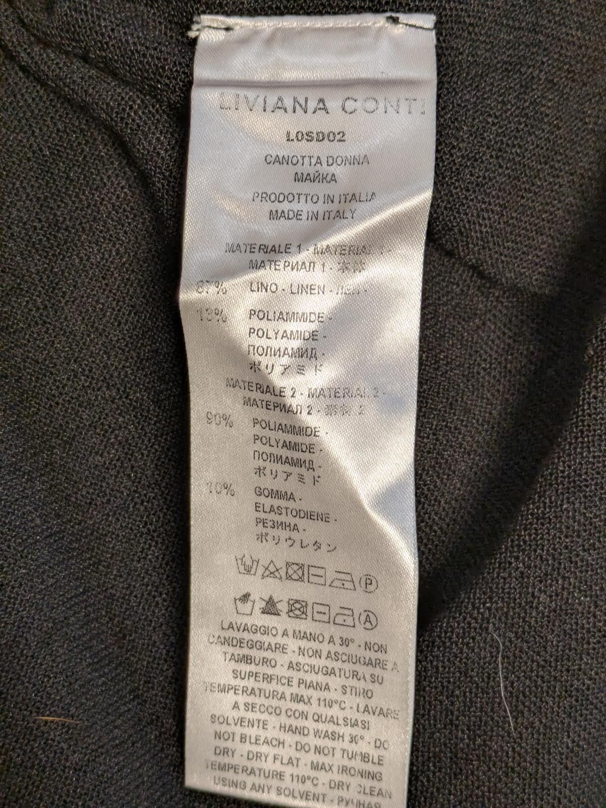 Other NWT LIVIANA CONTI Black Asymmetric Linen 2pc Drape Top 42IT Size S / US 4 / IT 40 - 7 Thumbnail