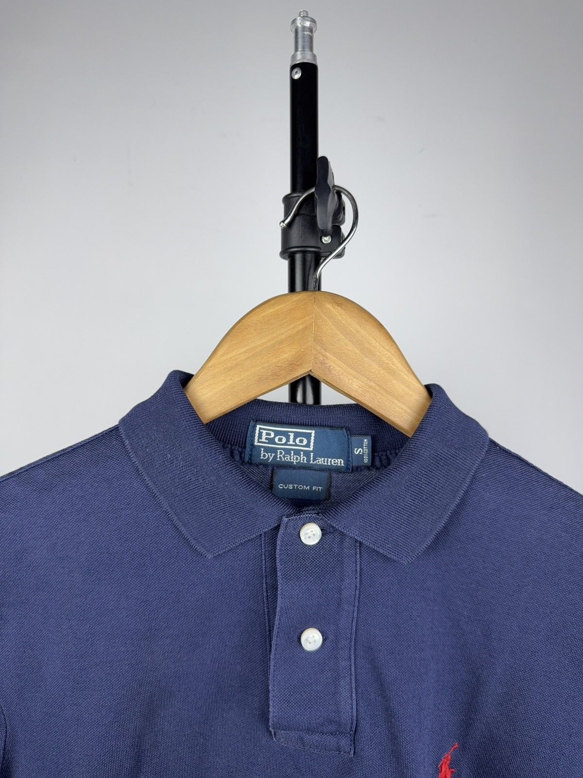 Polo Ralph Lauren 90s Polo Ralph Lauren Navy Custom Fit Cotton Polo Shirt Size US S / EU 44-46 / 1 - 7 Thumbnail