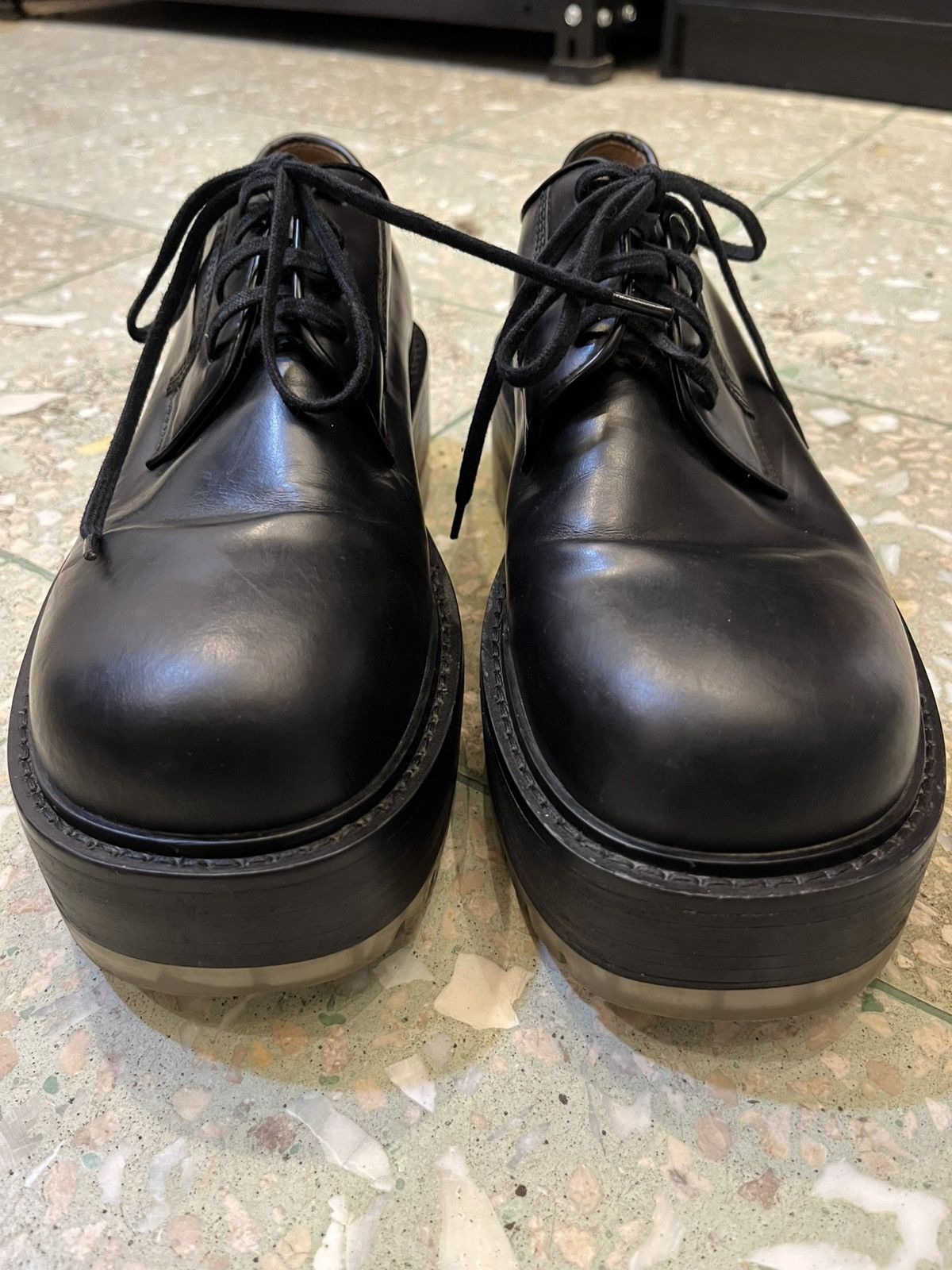 Bottega Veneta Bottega Veneta The Stilt Chunky-Sole Leather Derby Shoes Size US 9 / EU 42 - 2 Thumbnail