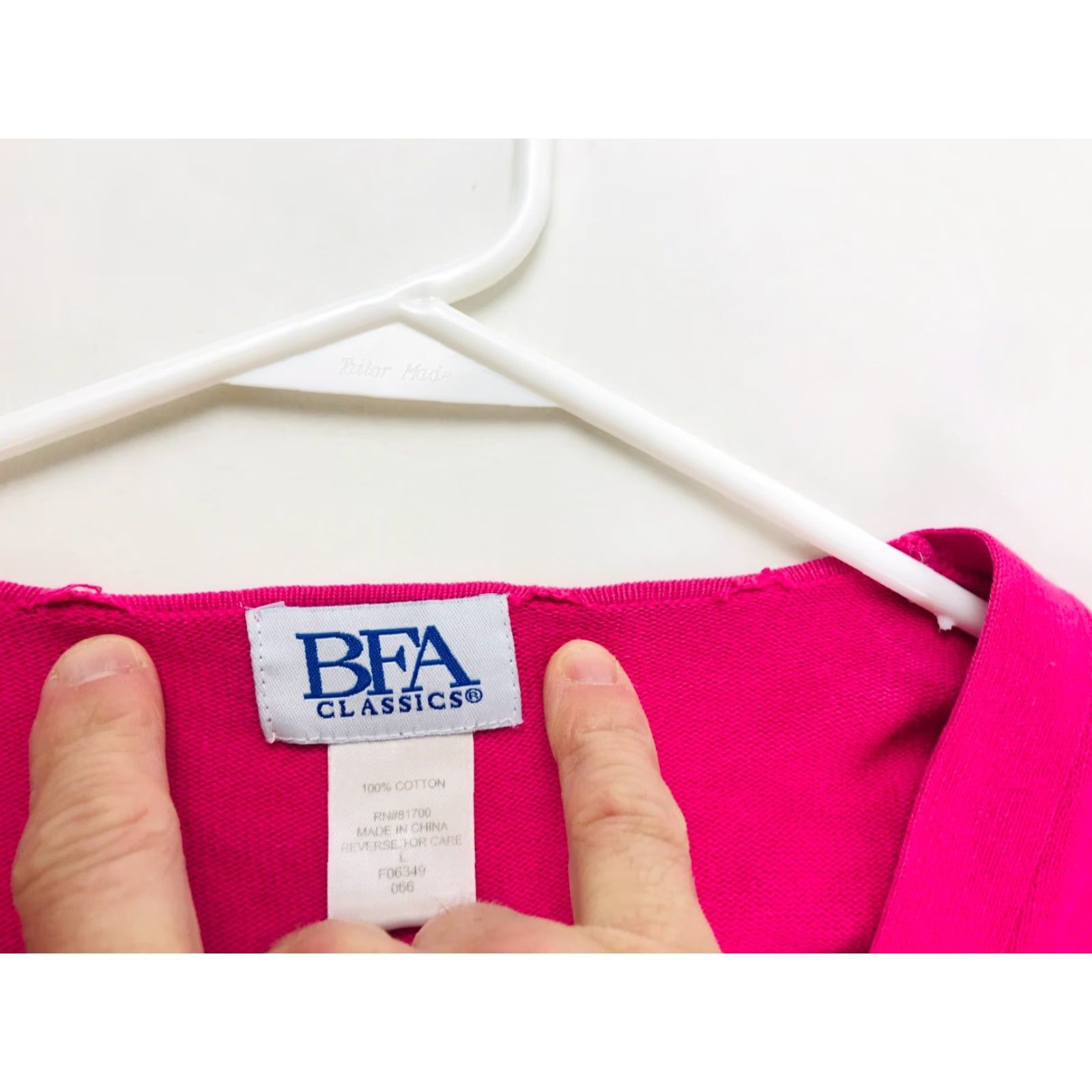Vintage BFA Classics Sweater Cardigan Women L Pink Long Sleeve Side Slits Solid Size L / US 10 / IT 46 - 8 Thumbnail