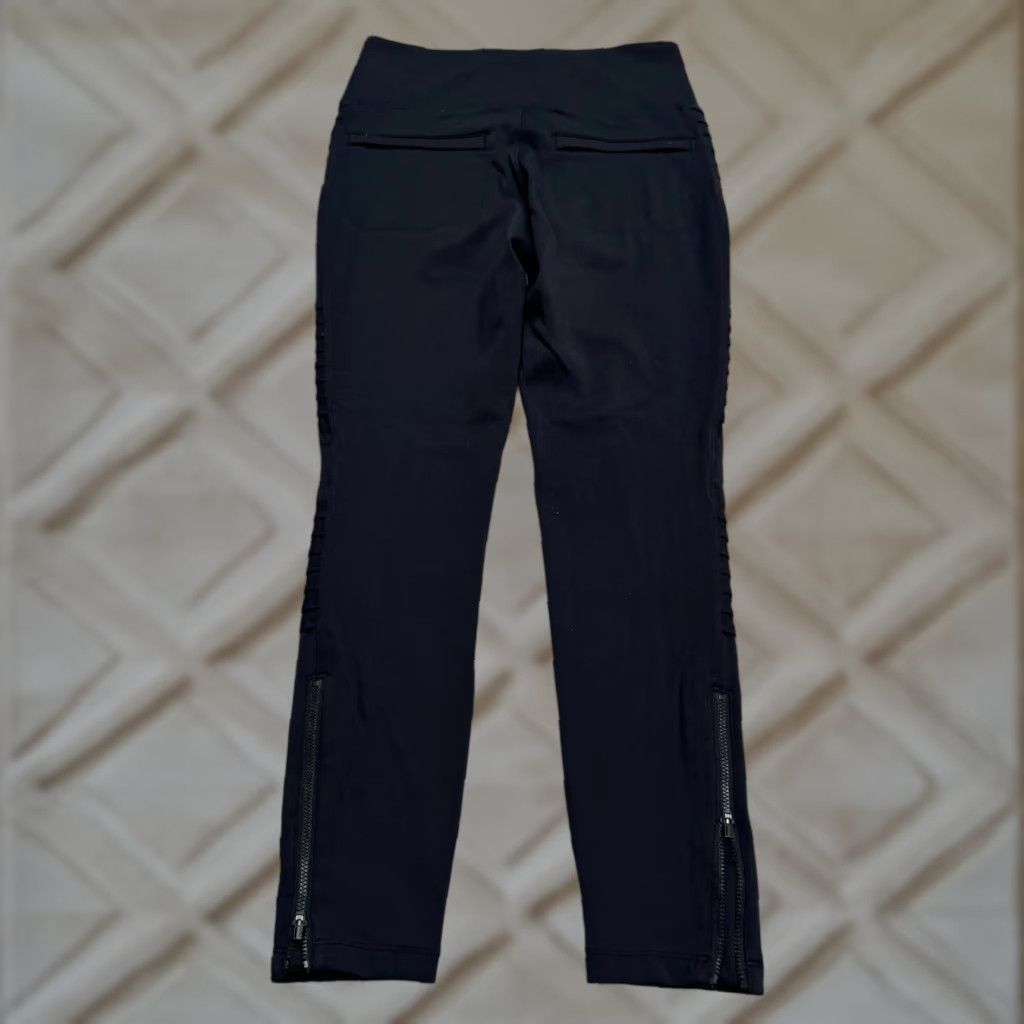 Athleta VINTAGE Athleta Delancey Moto Leggings Womens M Black High Rise Pocket Active Size 32" / US 10 / IT 46 - 1 Thumbnail