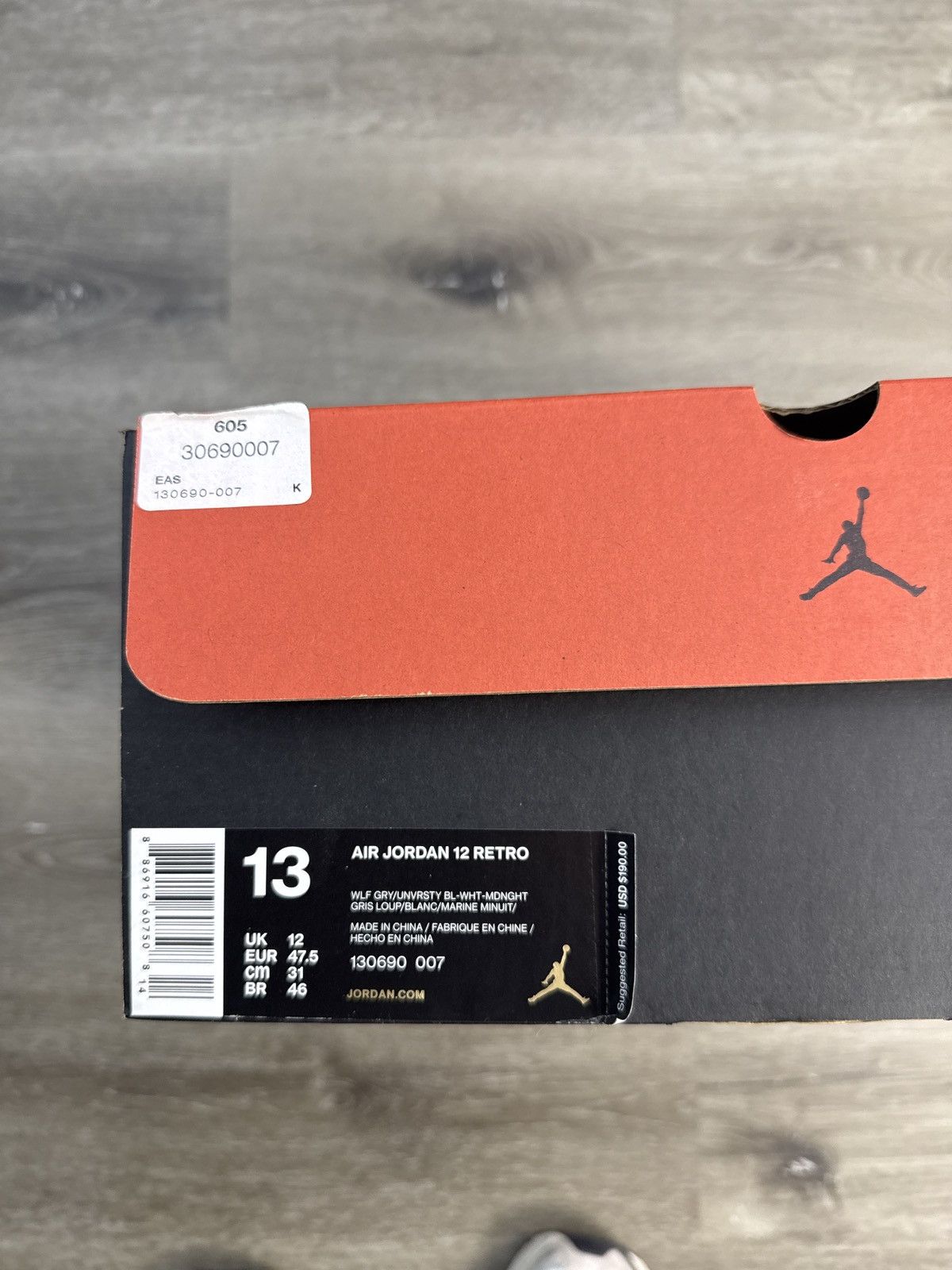 Jordan Brand Jordan 12 Retro “Grey University Blue” **PRE-OWNED** Size US 13 / EU 46 - 7 Thumbnail