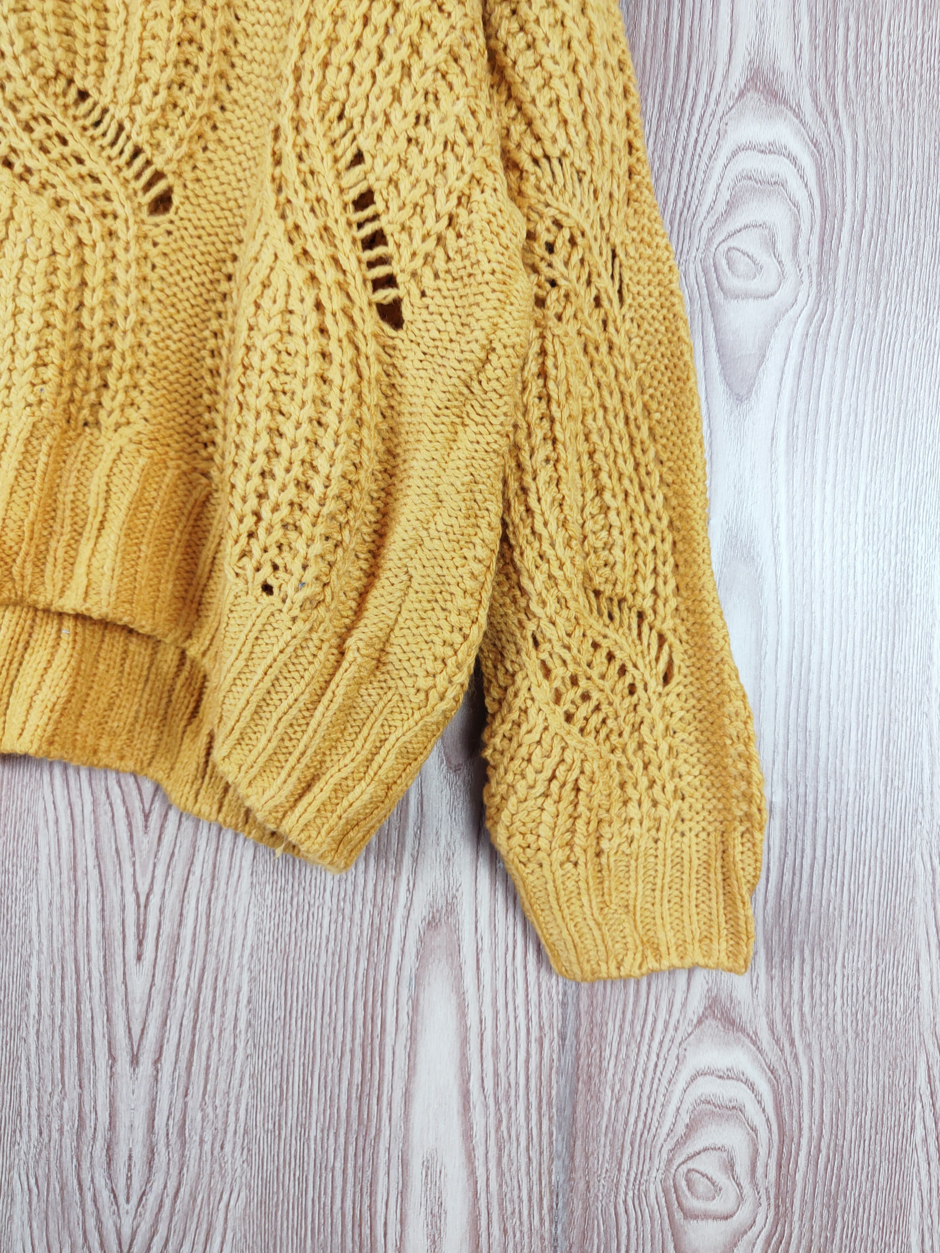 Japanese Brand H&M Mustard Knitwear crochet Sweatshirts #W312 Size M / US 6-8 / IT 42-44 - 6 Thumbnail