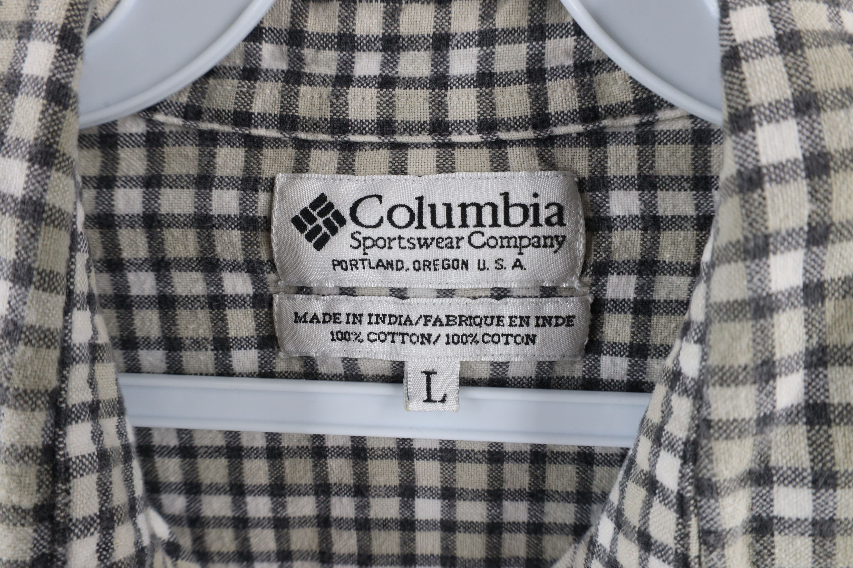 Columbia × Vintage Vintage 90s Columbia Flannel Collared Button Shirt Plaid Size US L / EU 52-54 / 3 - 7 Thumbnail